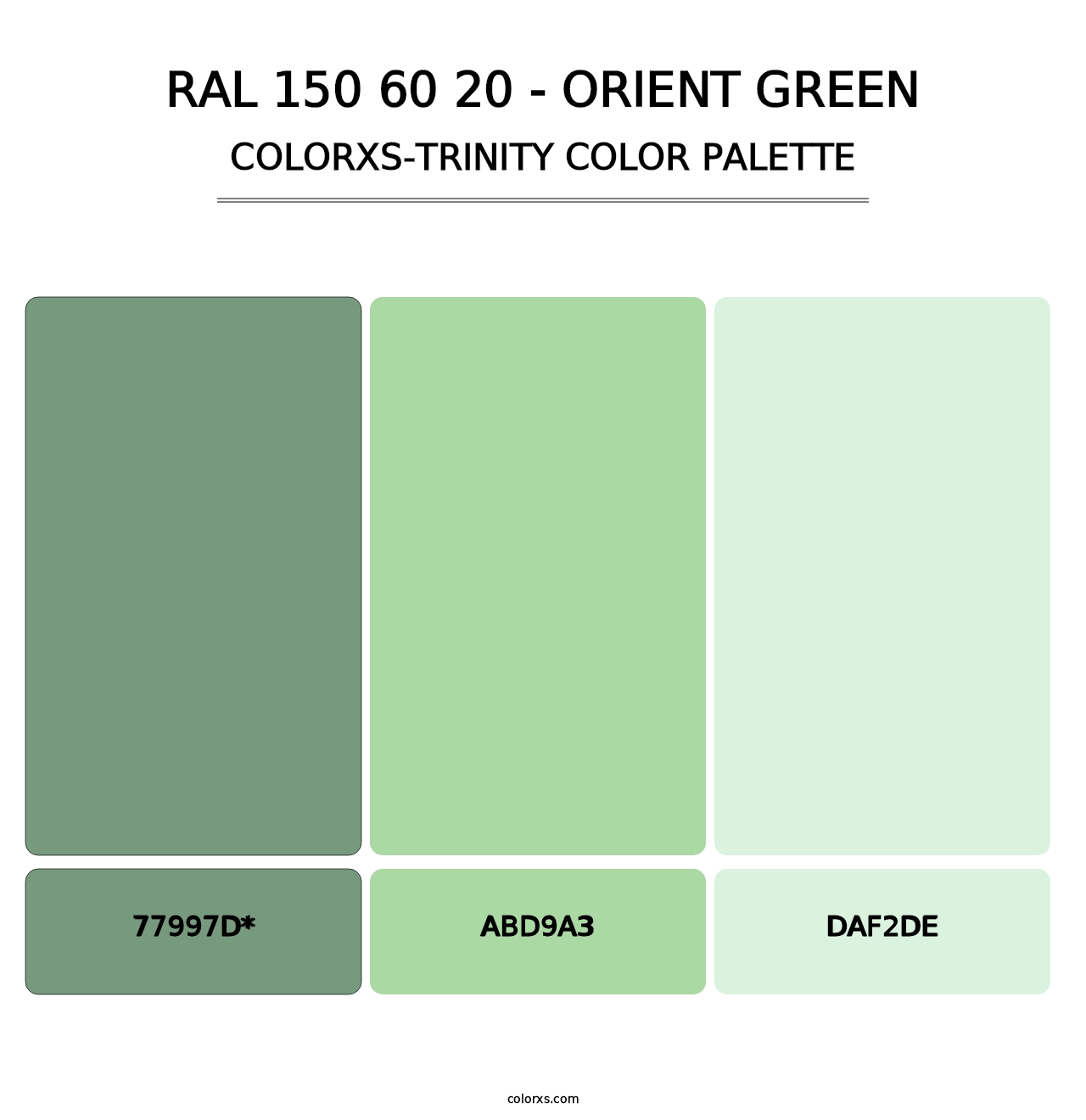 RAL 150 60 20 - Orient Green - Colorxs Trinity Palette