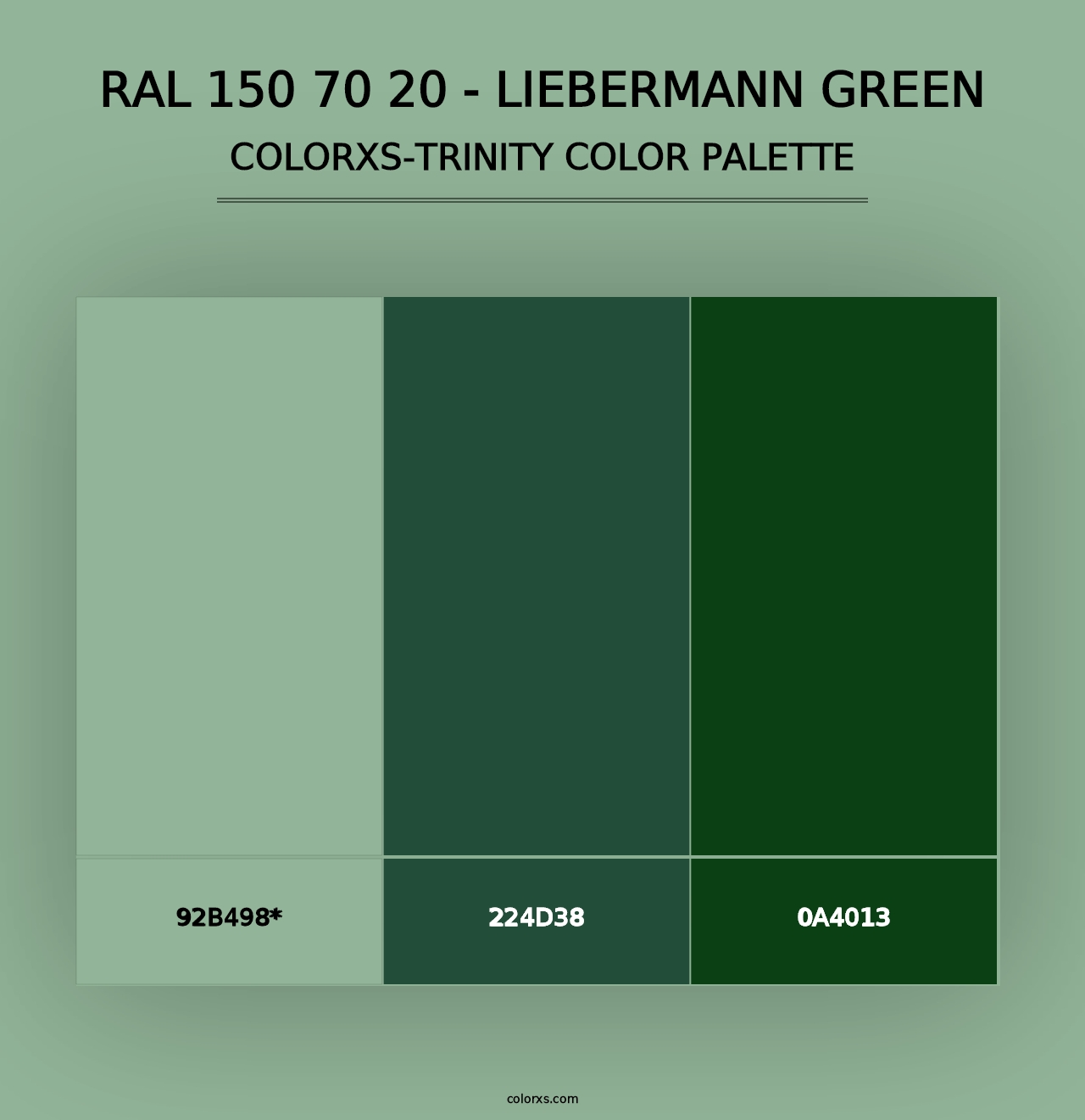 RAL 150 70 20 - Liebermann Green - Colorxs Trinity Palette