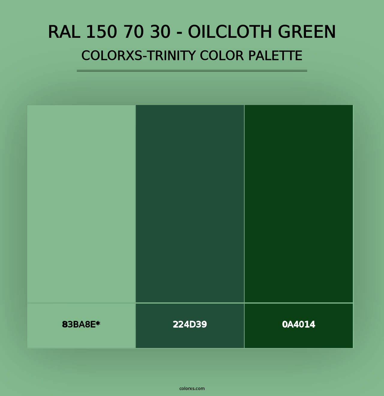 RAL 150 70 30 - Oilcloth Green - Colorxs Trinity Palette