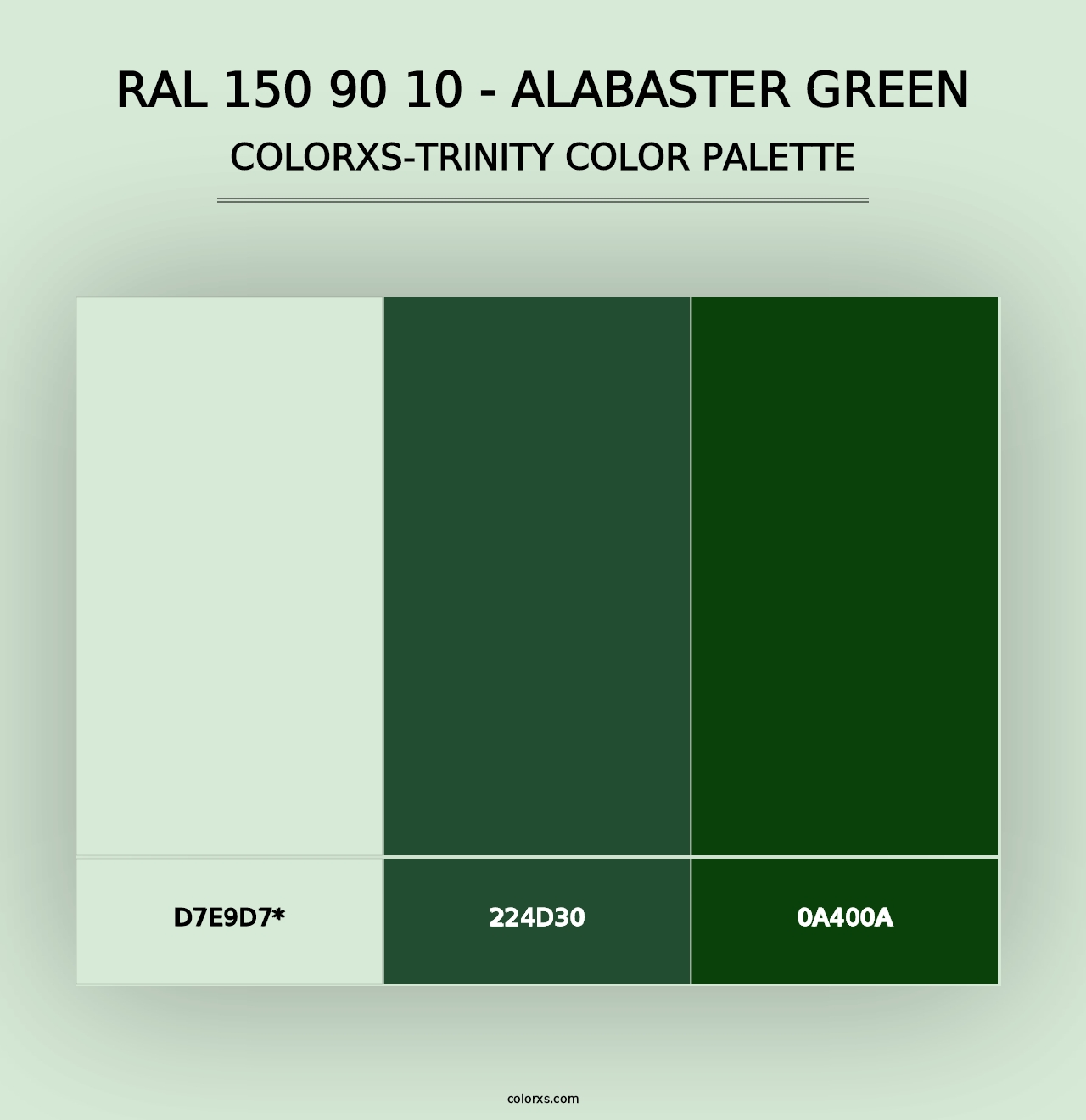 RAL 150 90 10 - Alabaster Green - Colorxs Trinity Palette