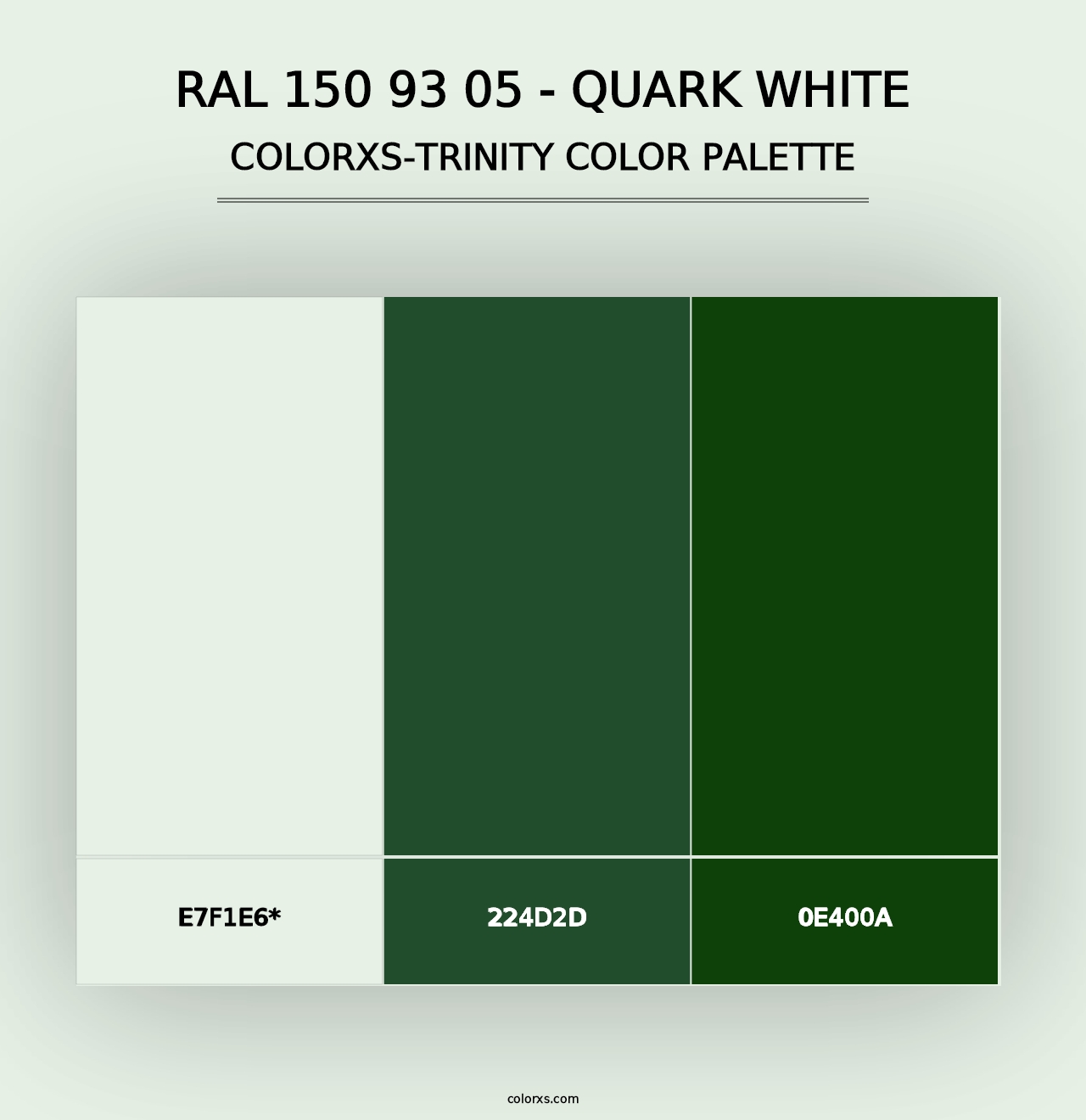 RAL 150 93 05 - Quark White - Colorxs Trinity Palette