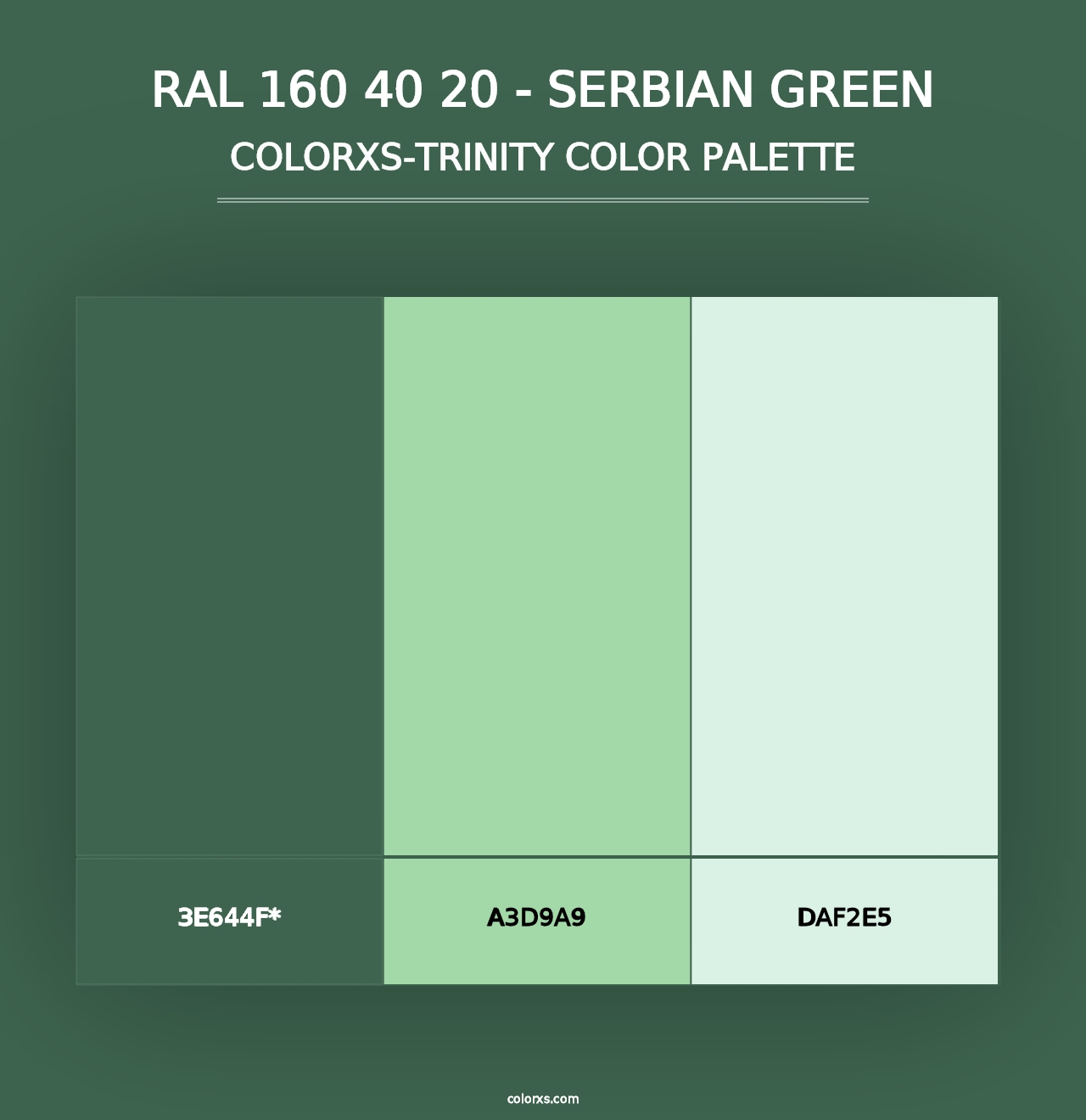 RAL 160 40 20 - Serbian Green - Colorxs Trinity Palette