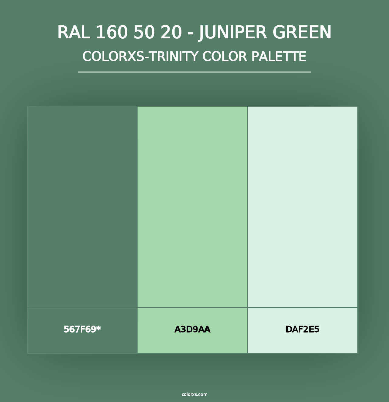 RAL 160 50 20 - Juniper Green - Colorxs Trinity Palette