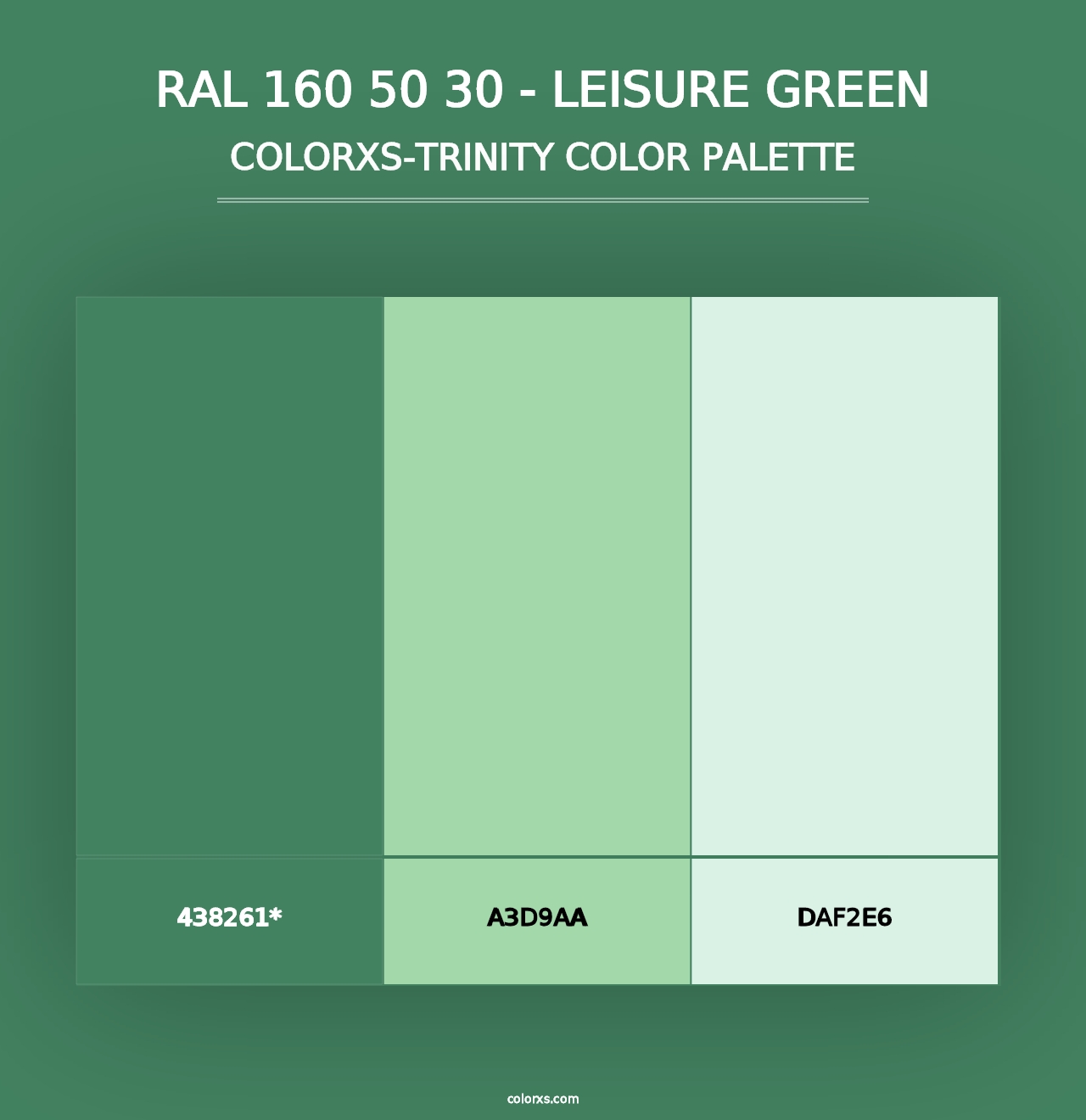 RAL 160 50 30 - Leisure Green - Colorxs Trinity Palette