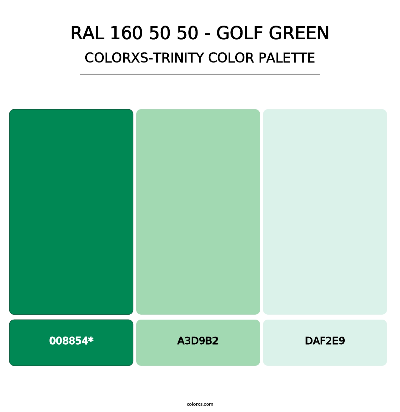 RAL 160 50 50 - Golf Green - Colorxs Trinity Palette