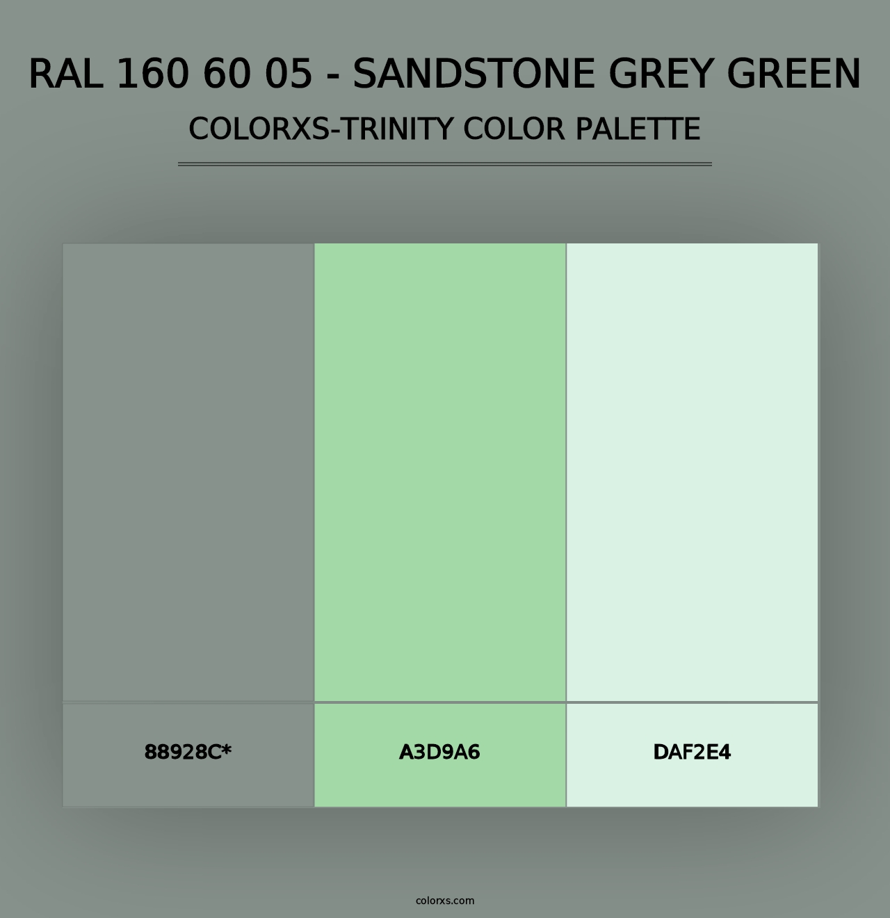 RAL 160 60 05 - Sandstone Grey Green - Colorxs Trinity Palette