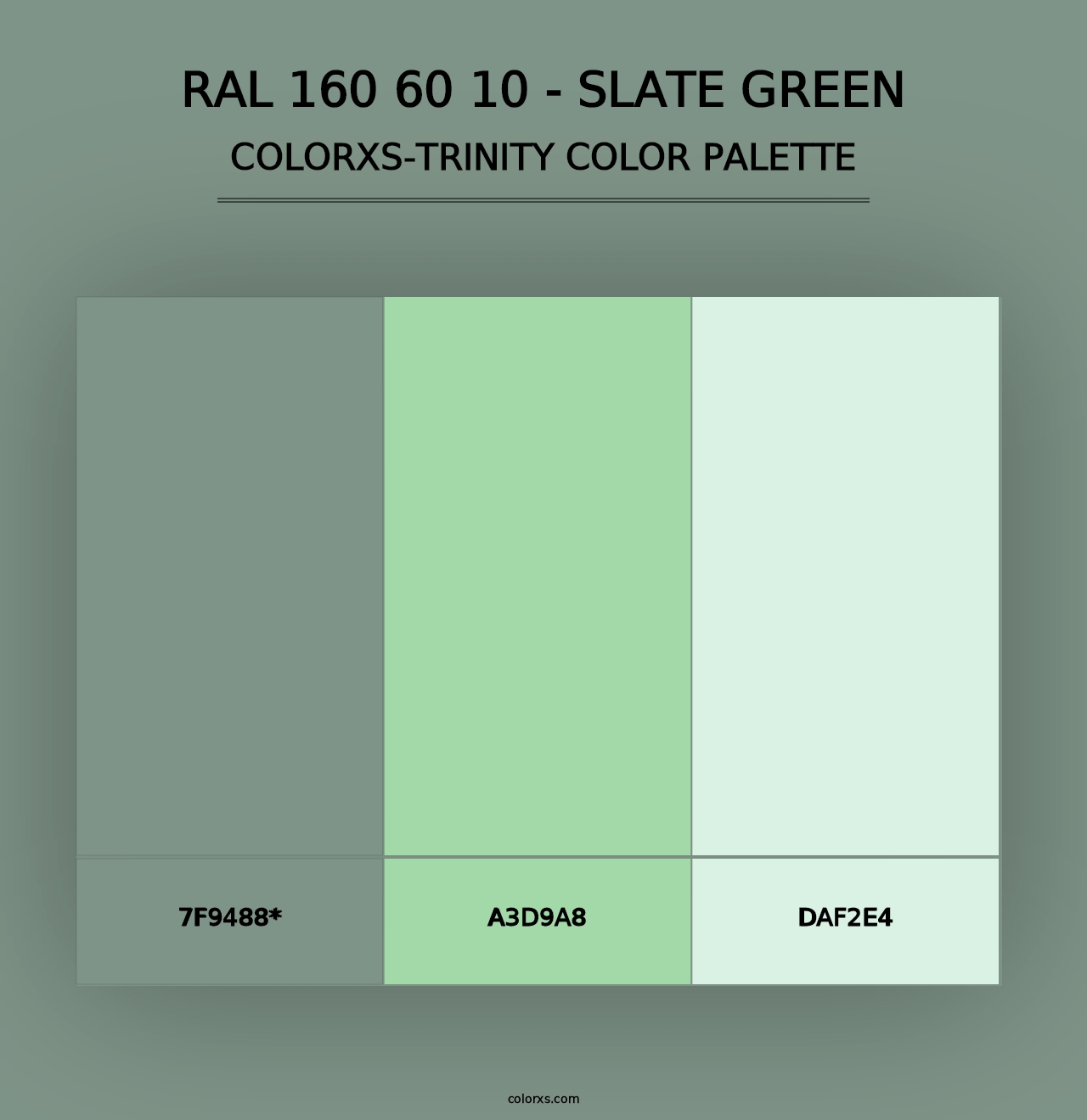 RAL 160 60 10 - Slate Green - Colorxs Trinity Palette