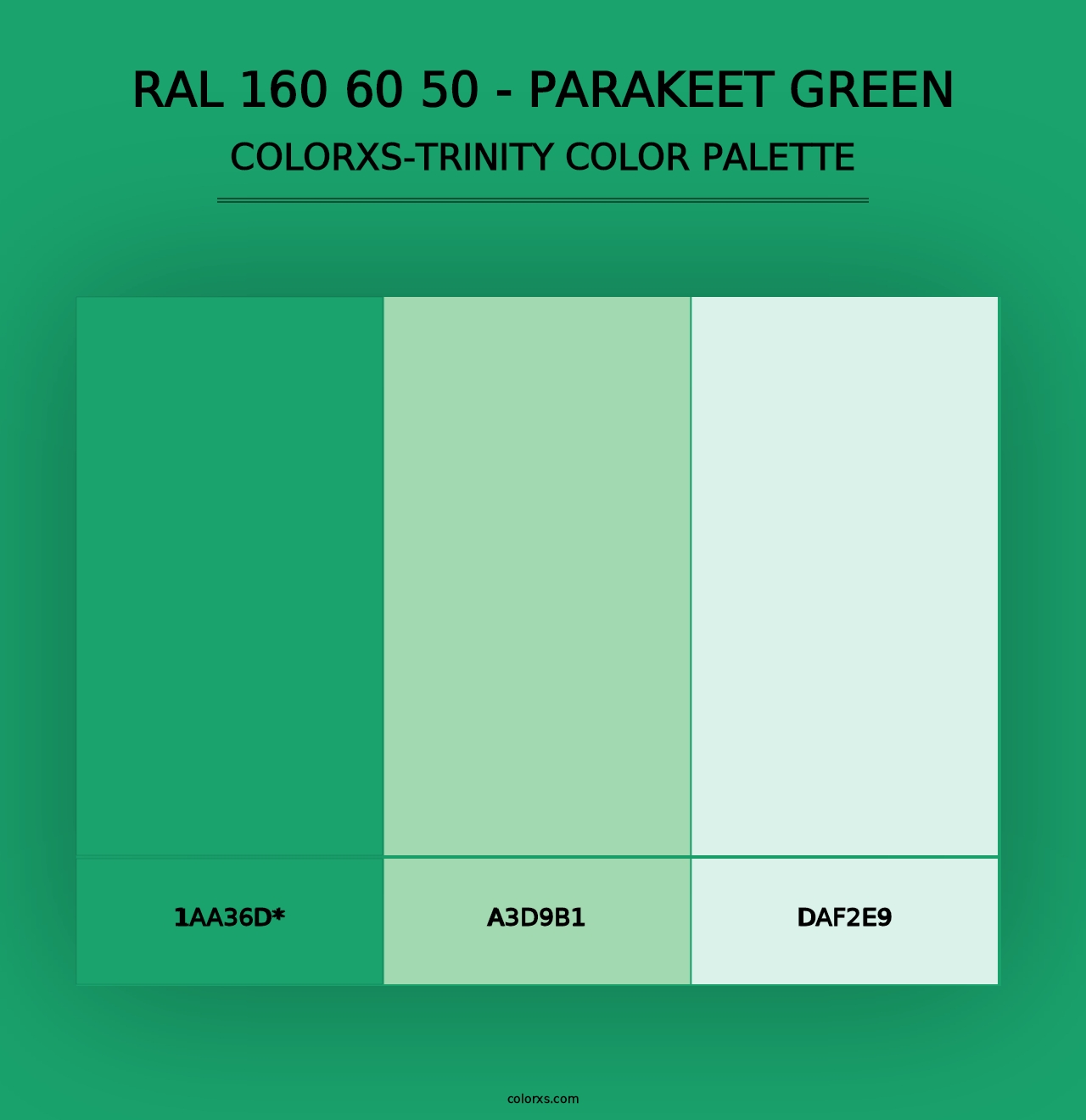 RAL 160 60 50 - Parakeet Green - Colorxs Trinity Palette