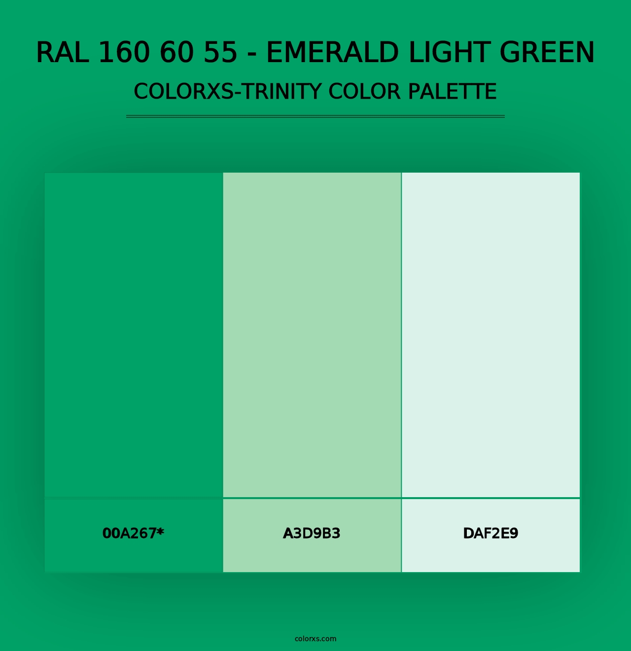 RAL 160 60 55 - Emerald Light Green - Colorxs Trinity Palette