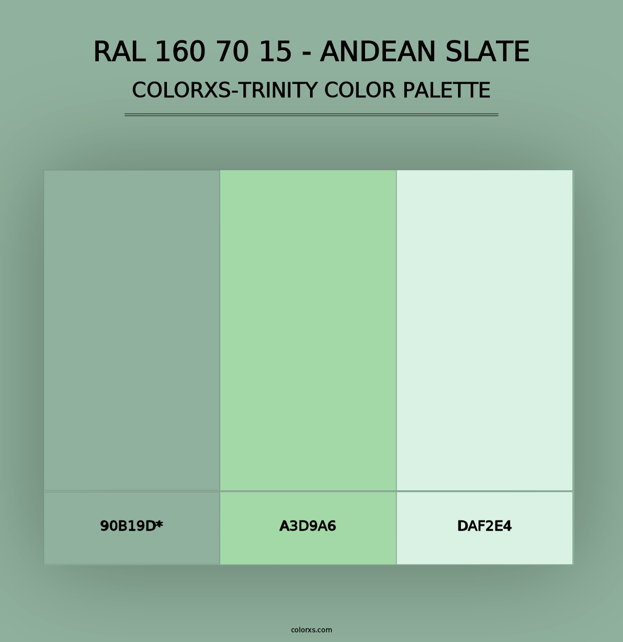 RAL 160 70 15 - Andean Slate - Colorxs Trinity Palette