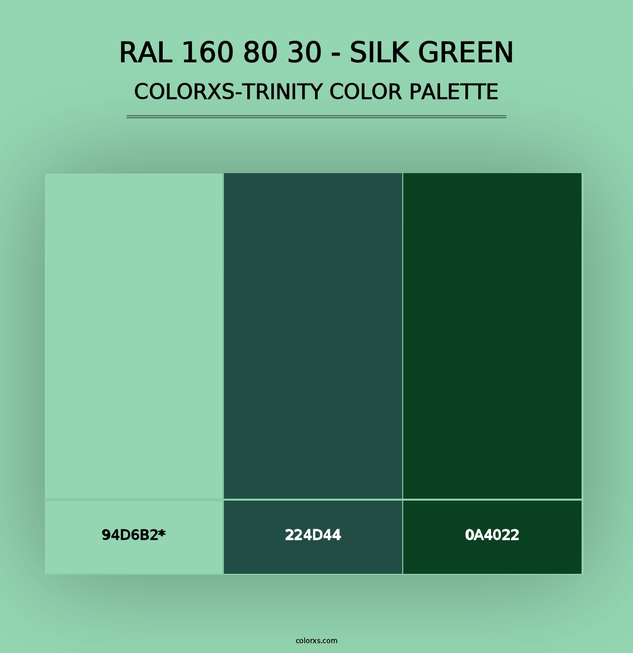 RAL 160 80 30 - Silk Green - Colorxs Trinity Palette