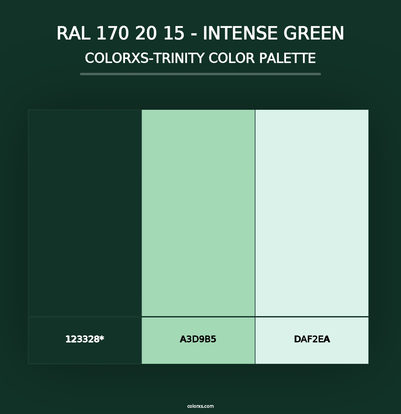 RAL 170 20 15 - Intense Green - Colorxs Trinity Palette