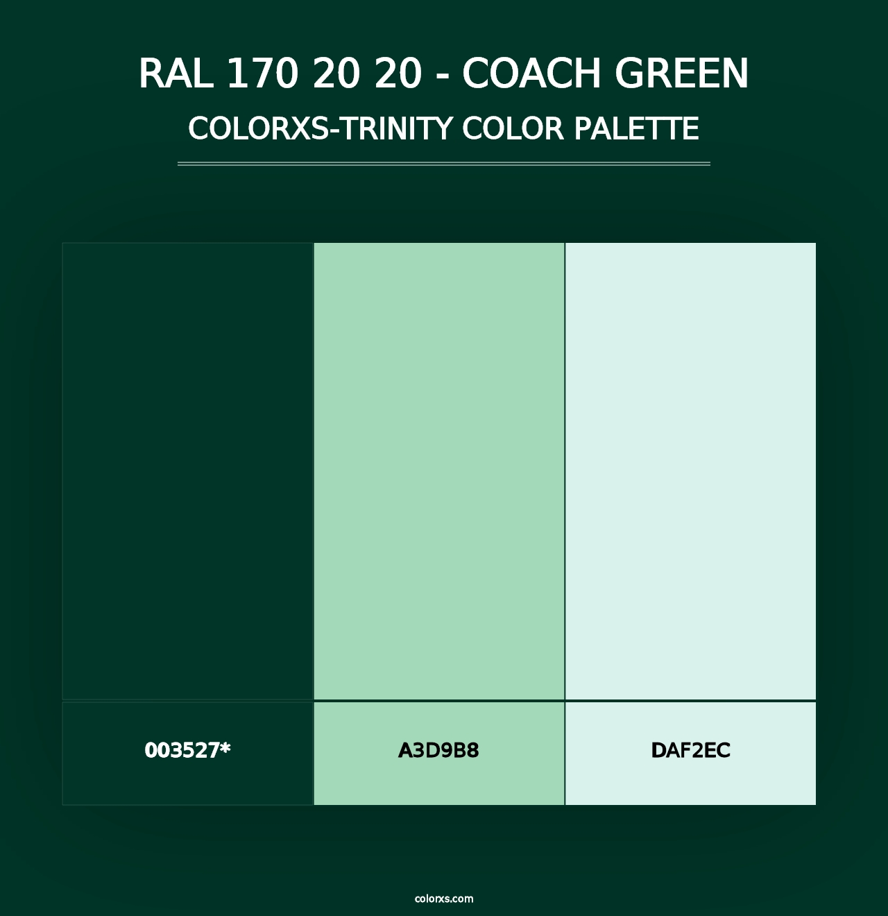 RAL 170 20 20 - Coach Green - Colorxs Trinity Palette