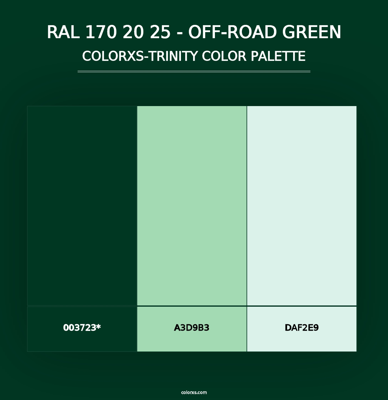 RAL 170 20 25 - Off-Road Green - Colorxs Trinity Palette