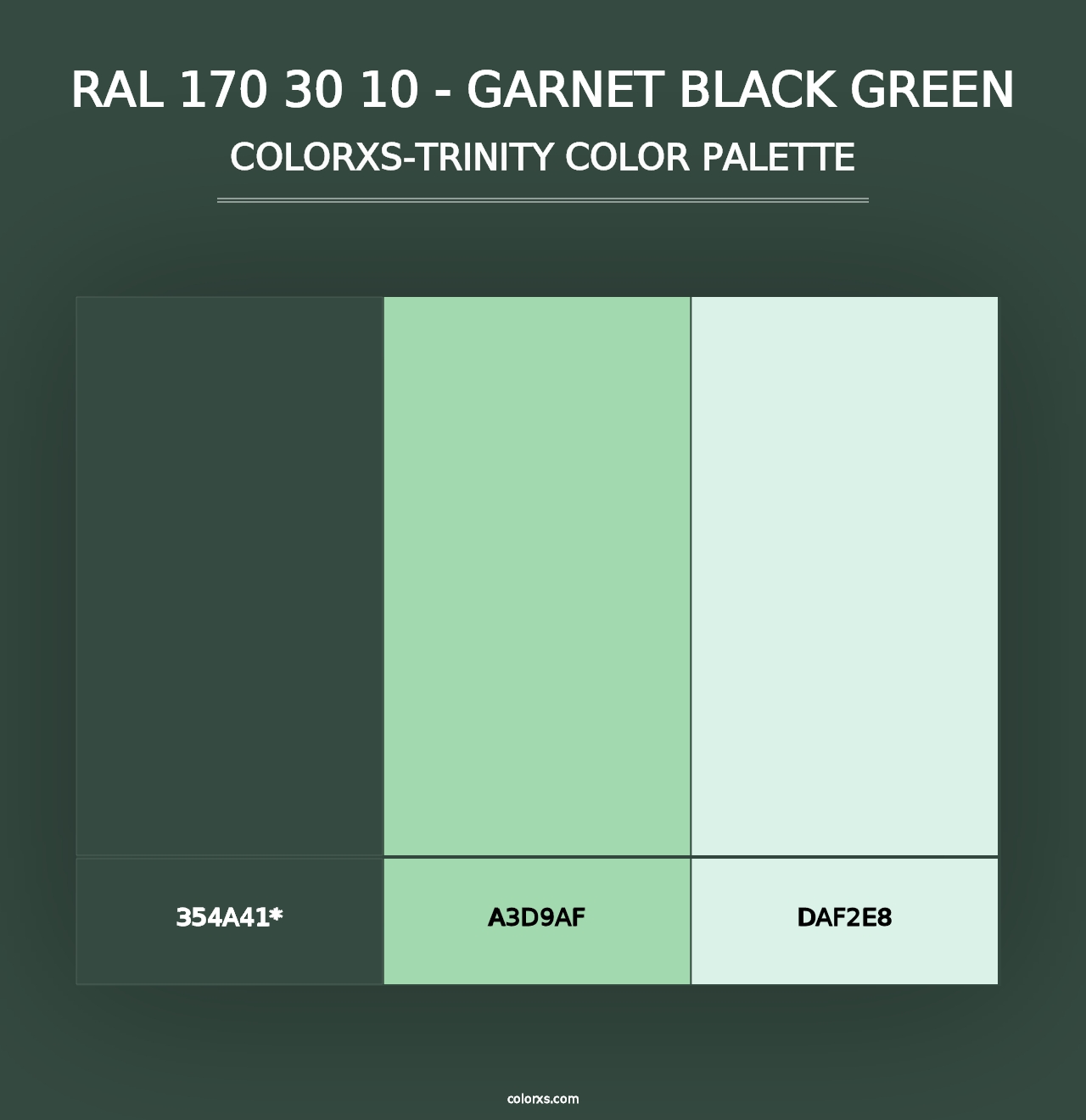 RAL 170 30 10 - Garnet Black Green - Colorxs Trinity Palette