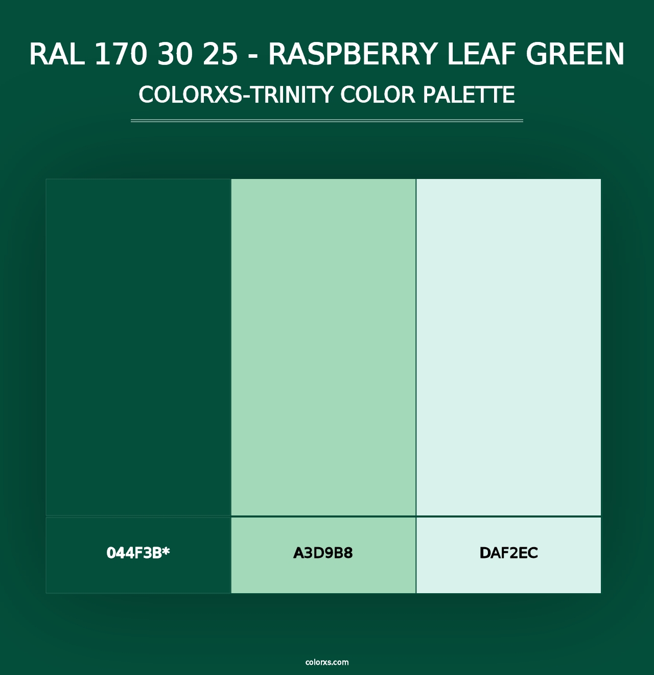 RAL 170 30 25 - Raspberry Leaf Green - Colorxs Trinity Palette