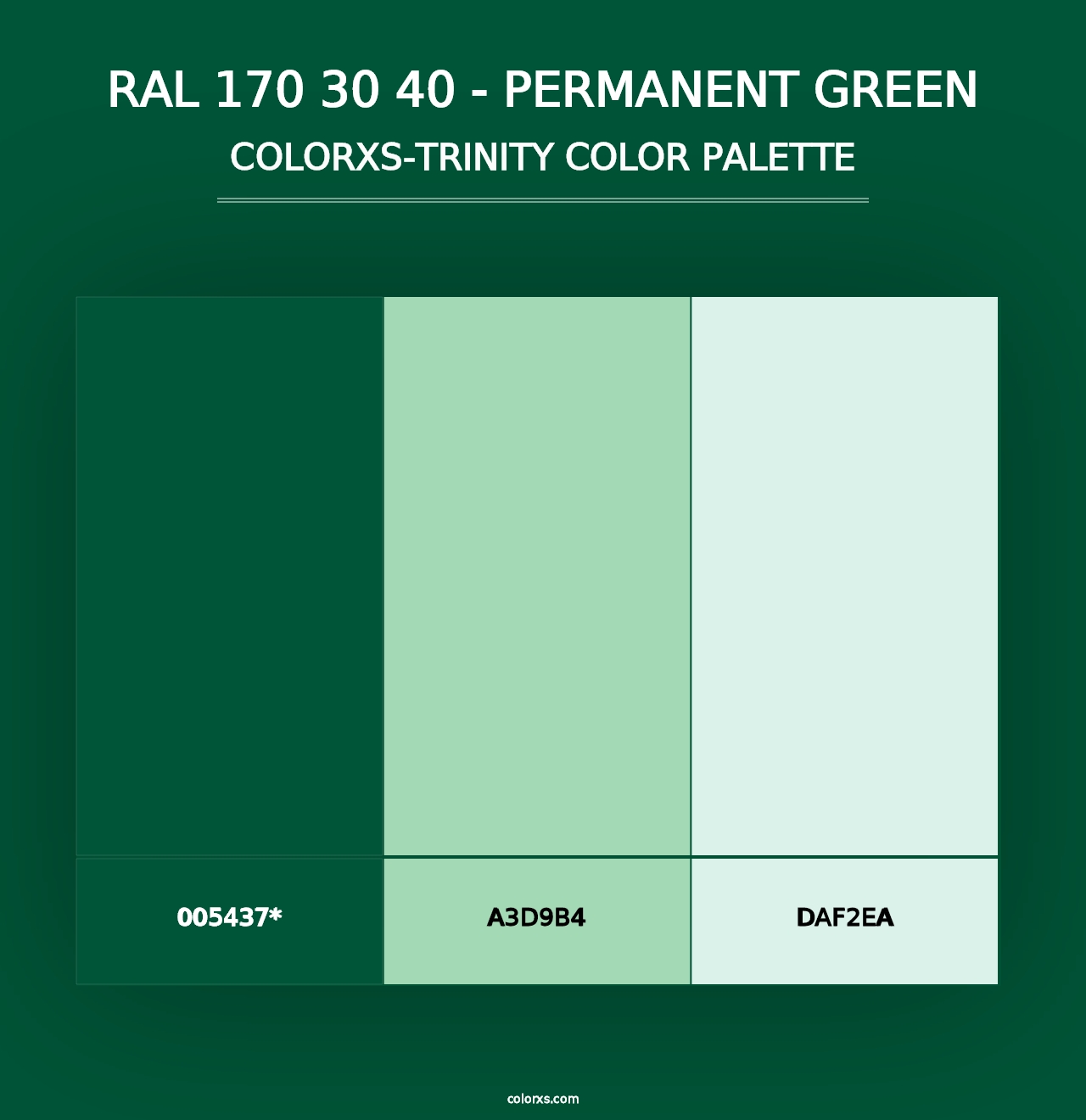 RAL 170 30 40 - Permanent Green - Colorxs Trinity Palette