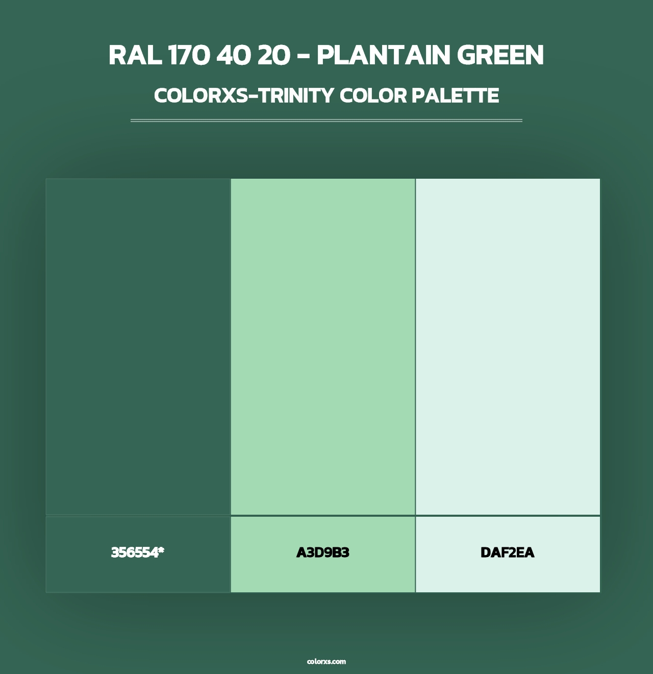 RAL 170 40 20 - Plantain Green - Colorxs Trinity Palette