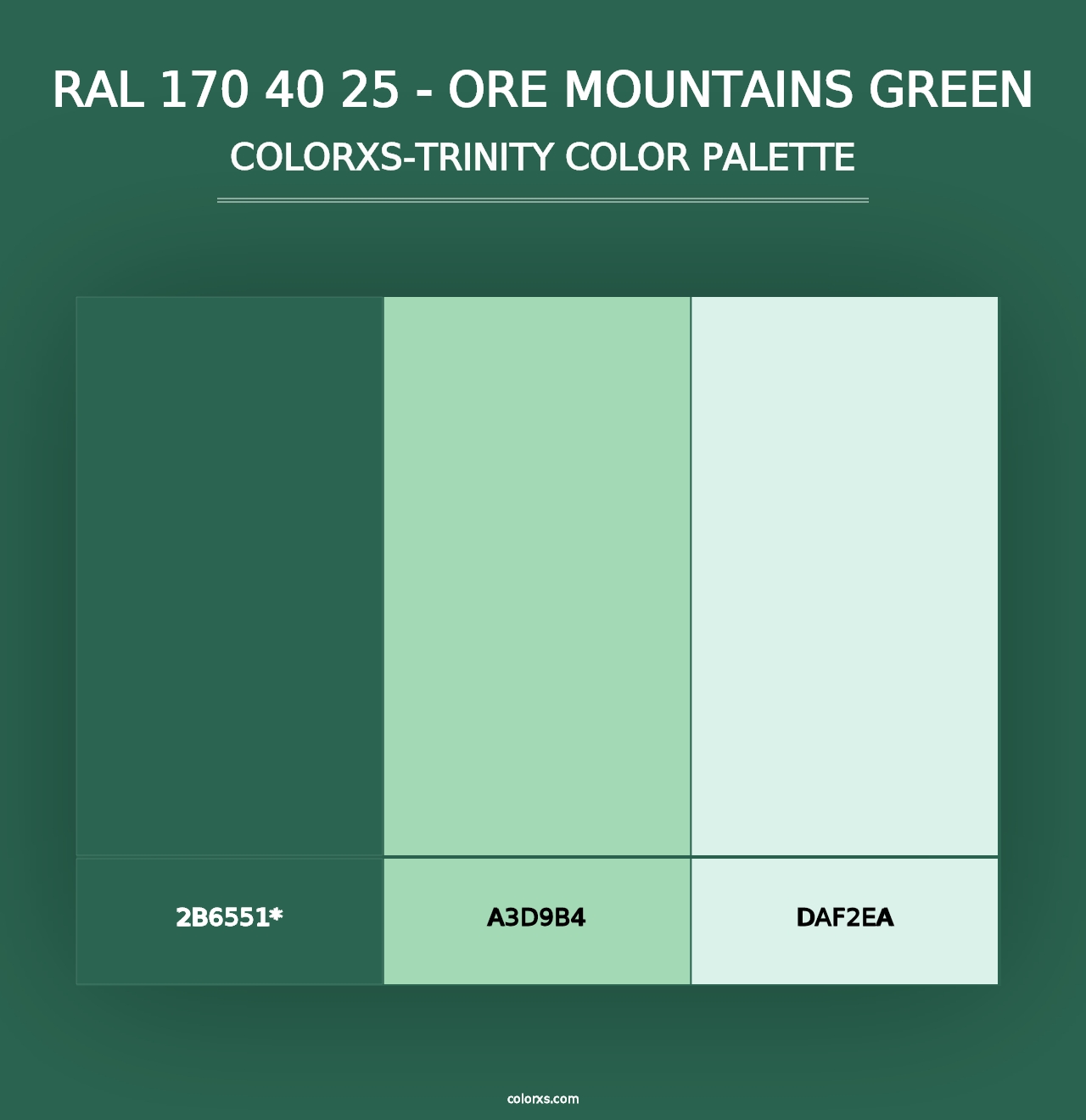 RAL 170 40 25 - Ore Mountains Green - Colorxs Trinity Palette