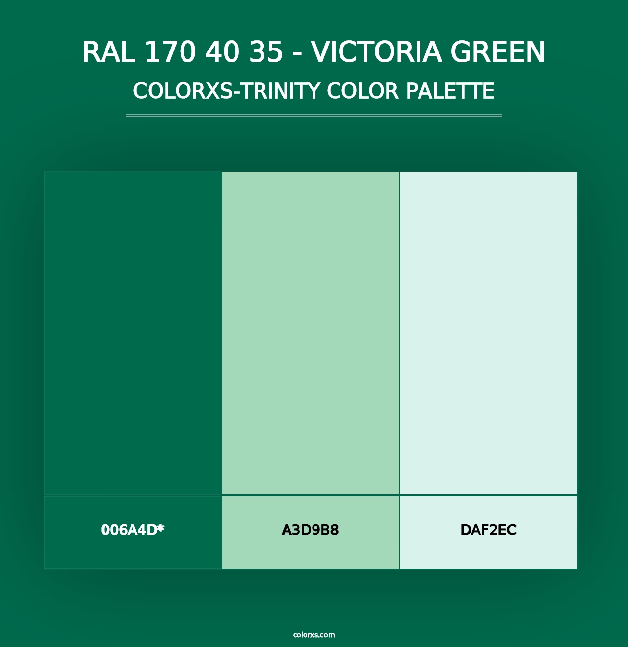 RAL 170 40 35 - Victoria Green - Colorxs Trinity Palette