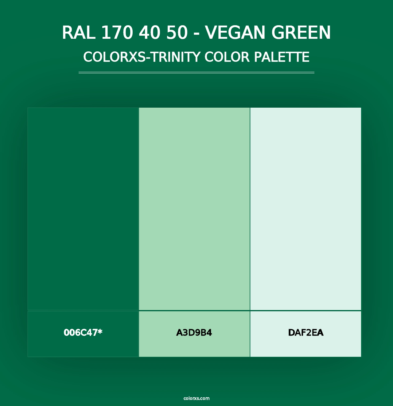 RAL 170 40 50 - Vegan Green - Colorxs Trinity Palette