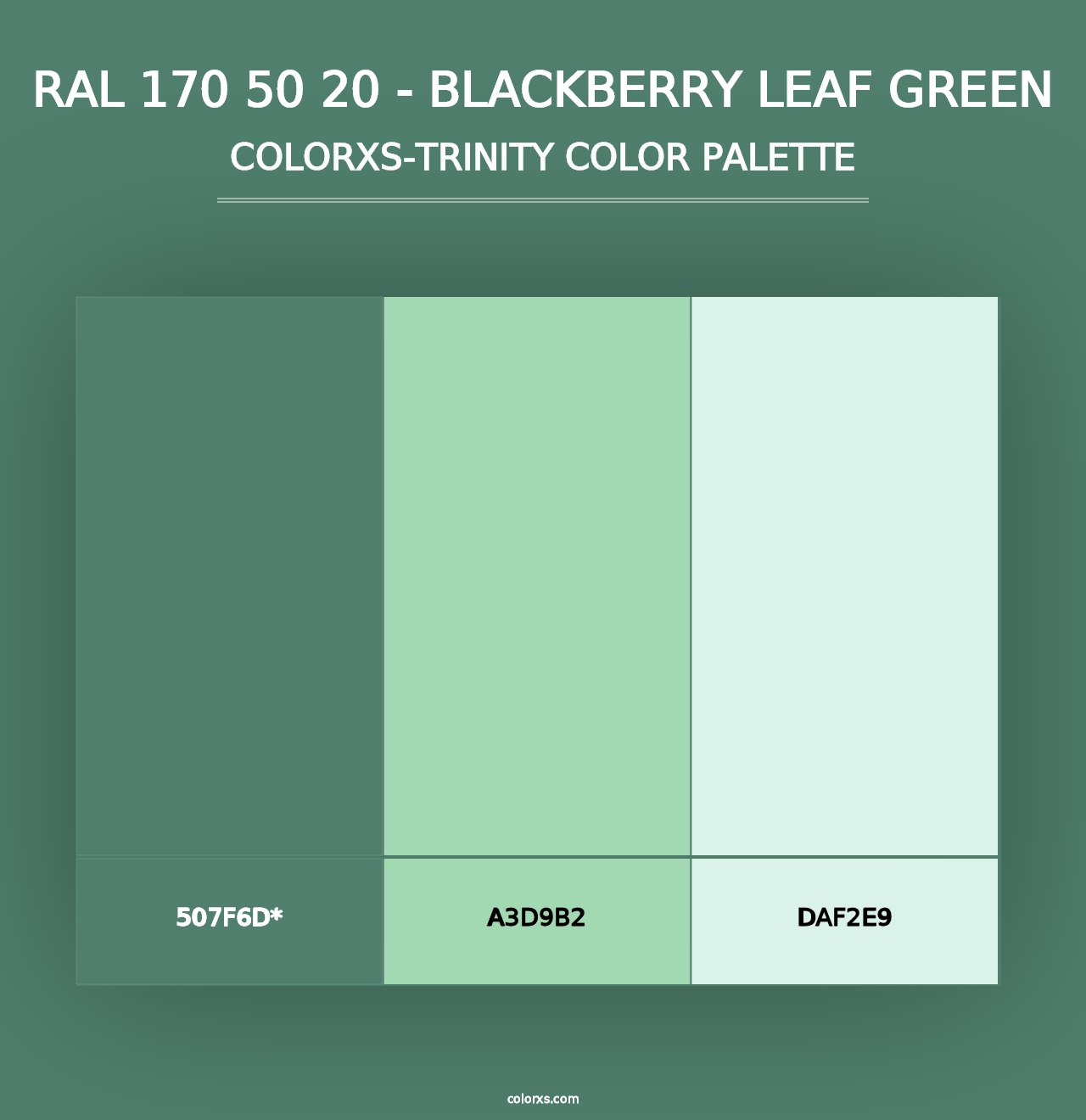 RAL 170 50 20 - Blackberry Leaf Green - Colorxs Trinity Palette