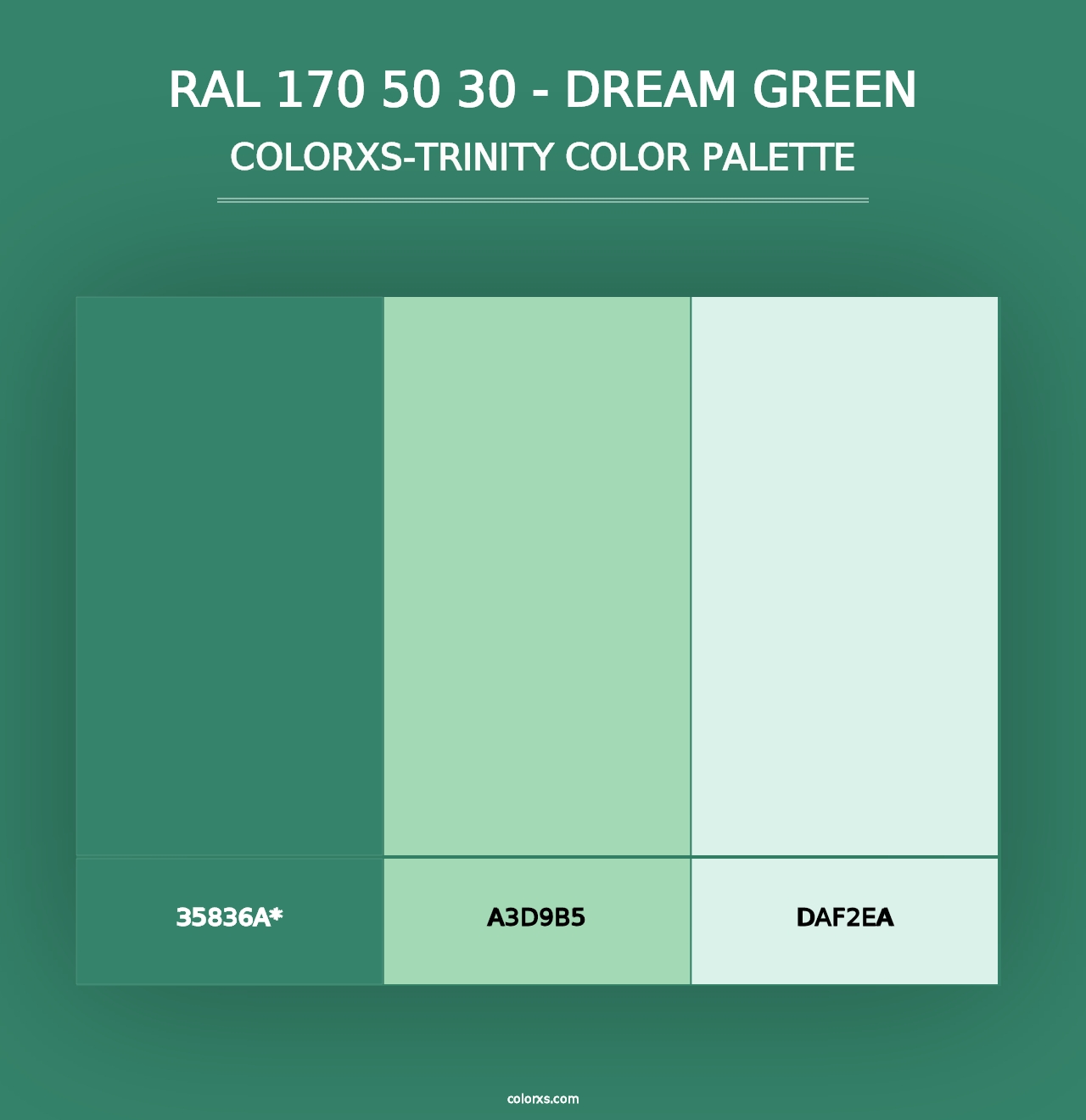 RAL 170 50 30 - Dream Green - Colorxs Trinity Palette