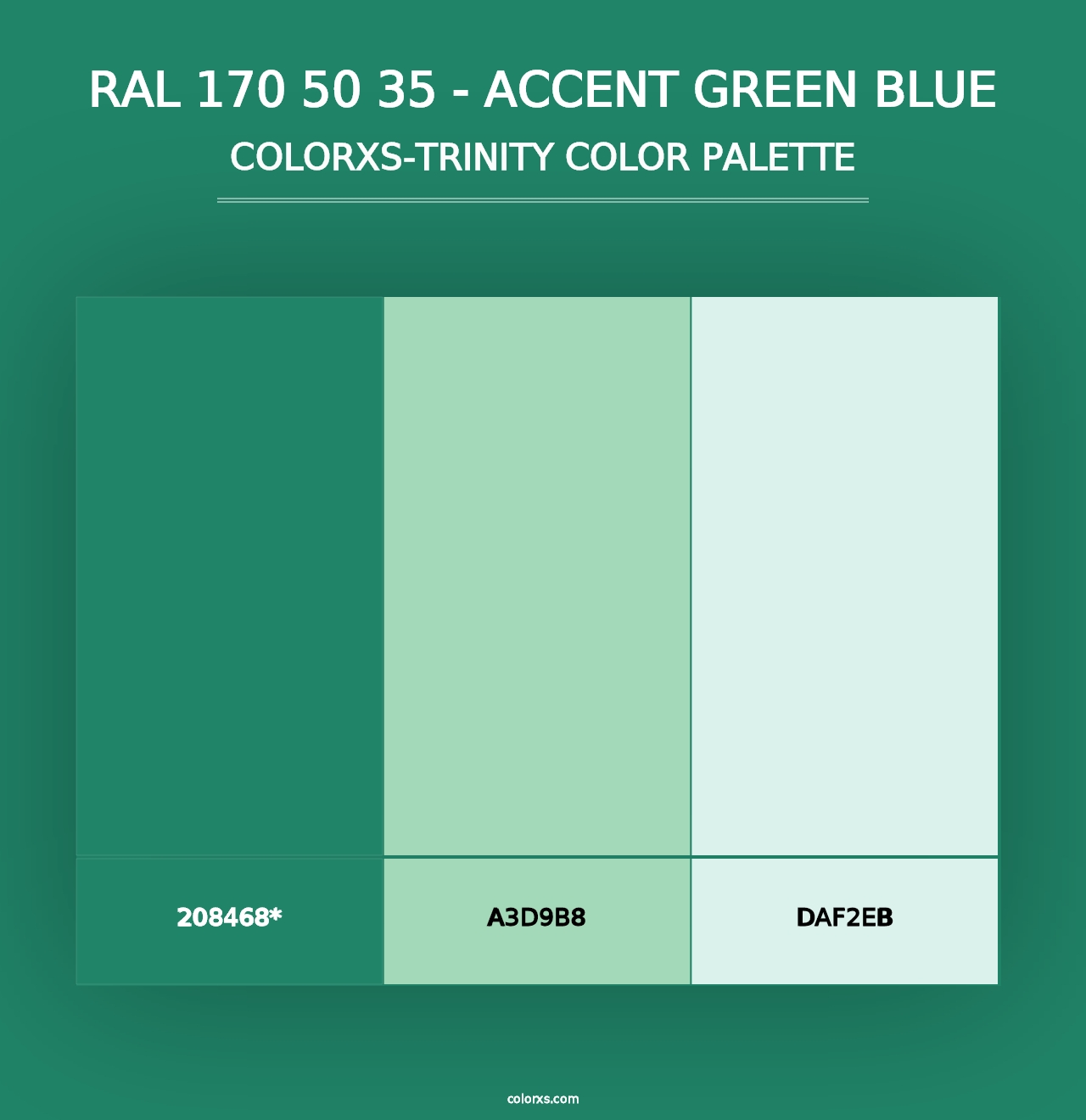 RAL 170 50 35 - Accent Green Blue - Colorxs Trinity Palette