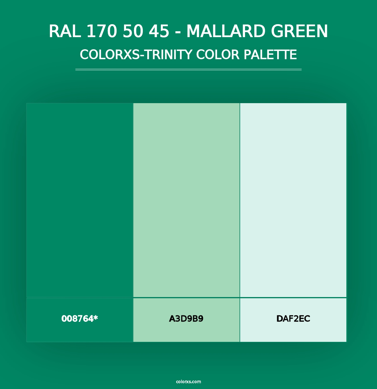 RAL 170 50 45 - Mallard Green - Colorxs Trinity Palette