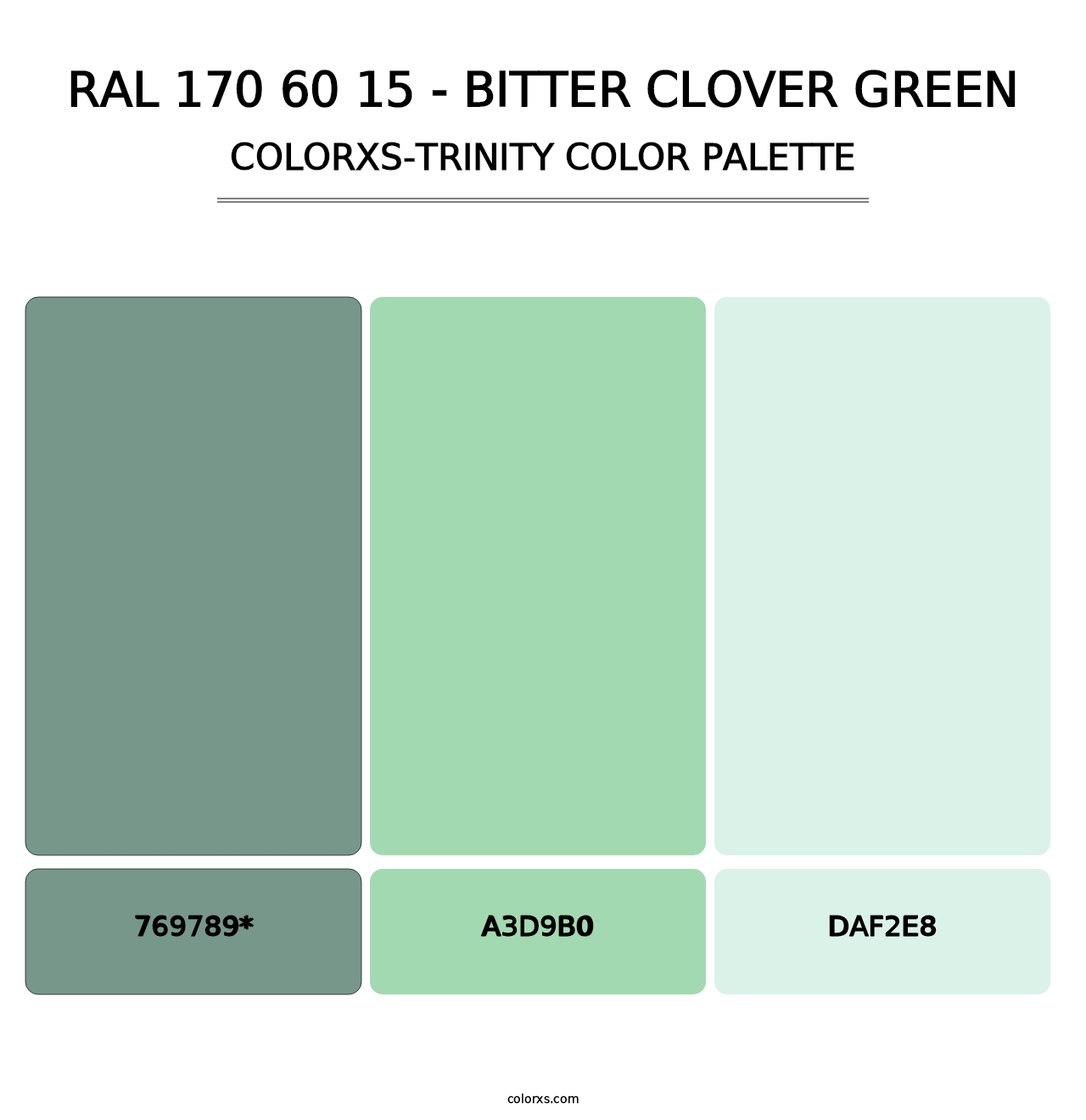 RAL 170 60 15 - Bitter Clover Green - Colorxs Trinity Palette