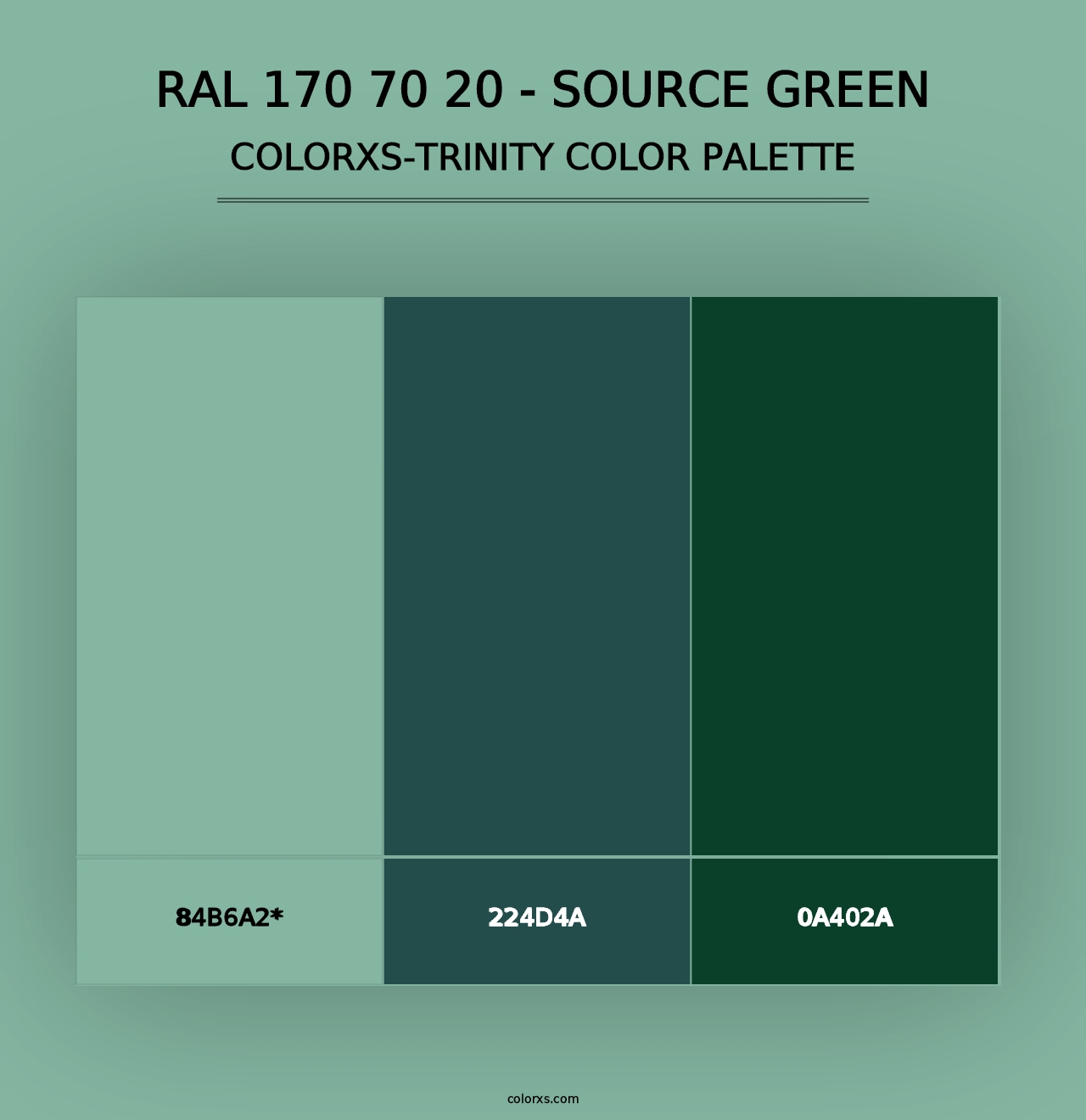 RAL 170 70 20 - Source Green - Colorxs Trinity Palette