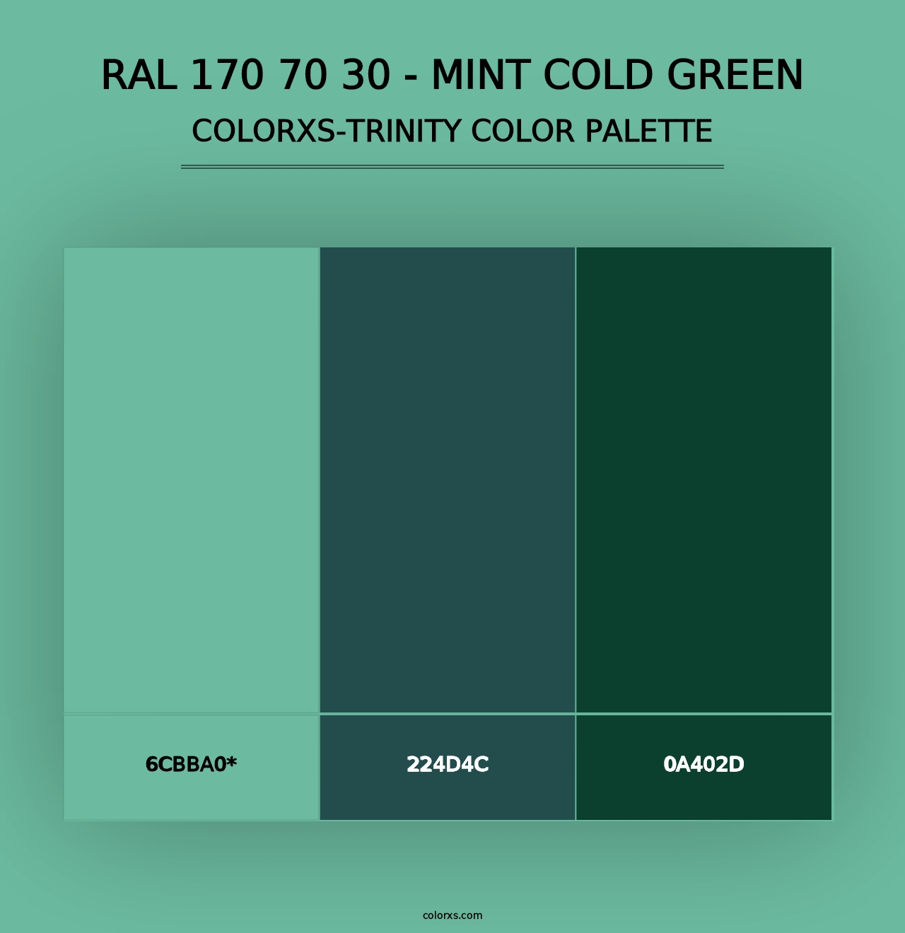 RAL 170 70 30 - Mint Cold Green - Colorxs Trinity Palette