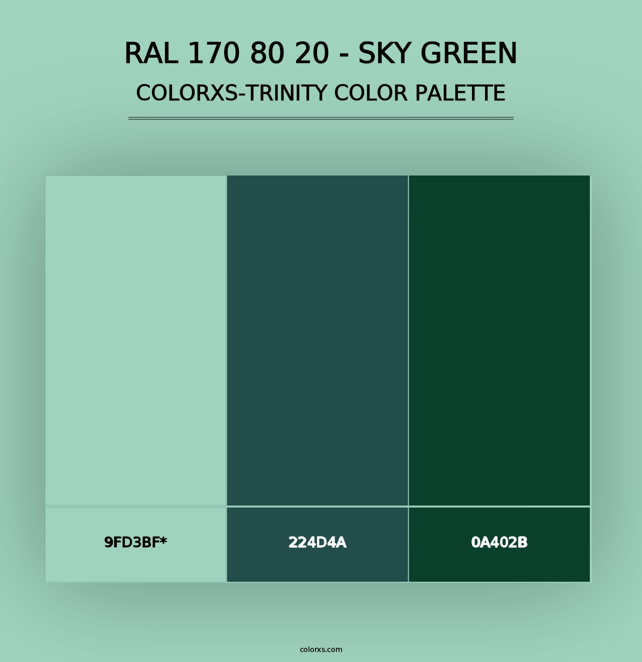 RAL 170 80 20 - Sky Green - Colorxs Trinity Palette