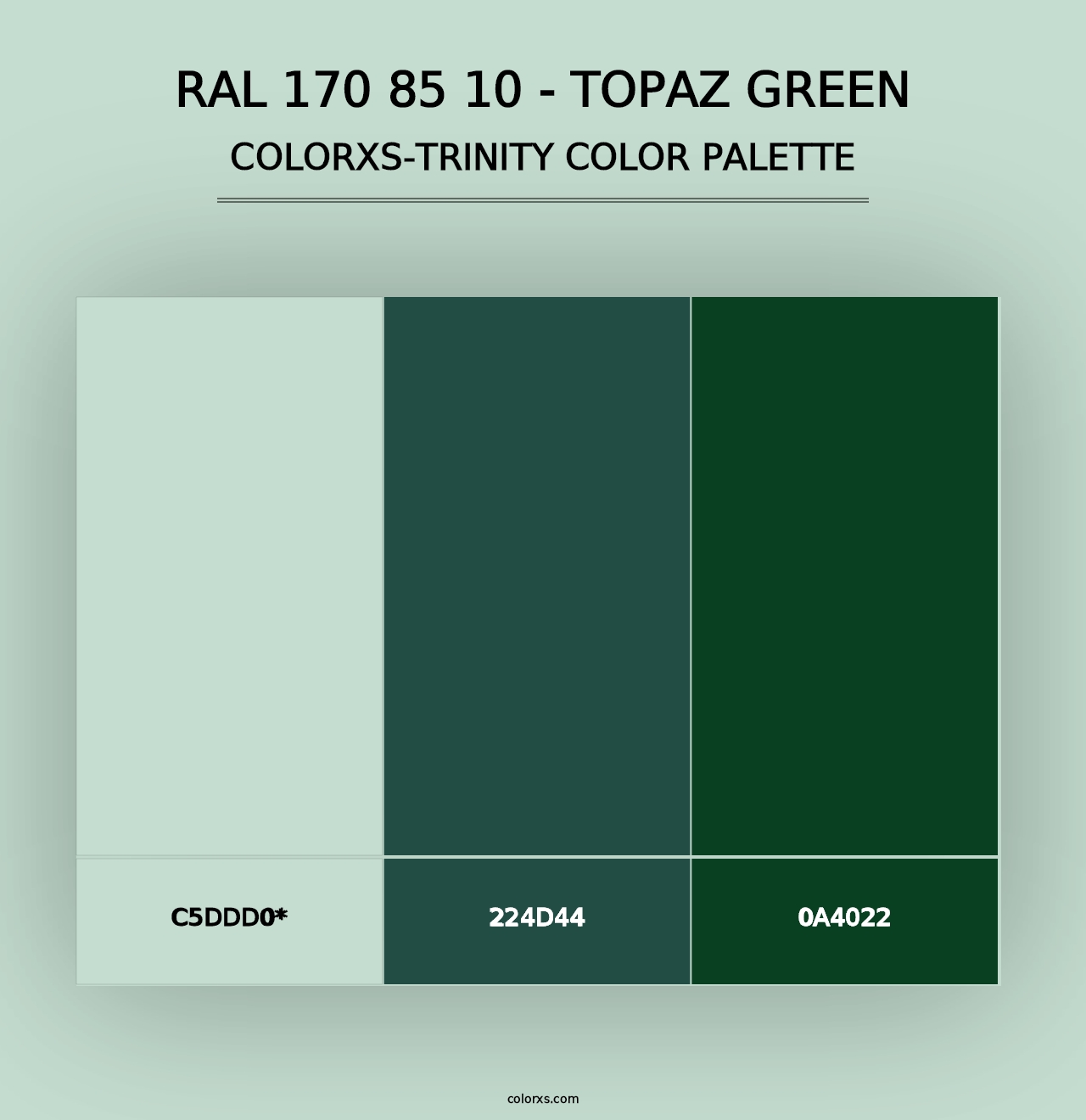 RAL 170 85 10 - Topaz Green - Colorxs Trinity Palette