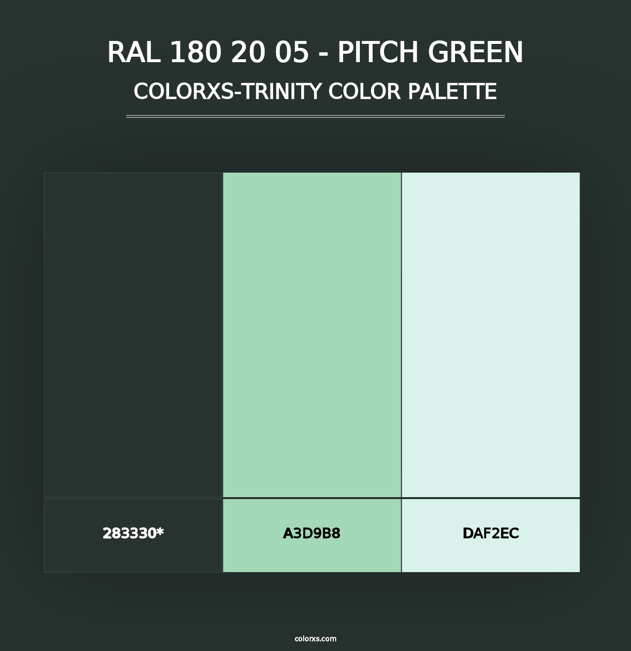 RAL 180 20 05 - Pitch Green - Colorxs Trinity Palette