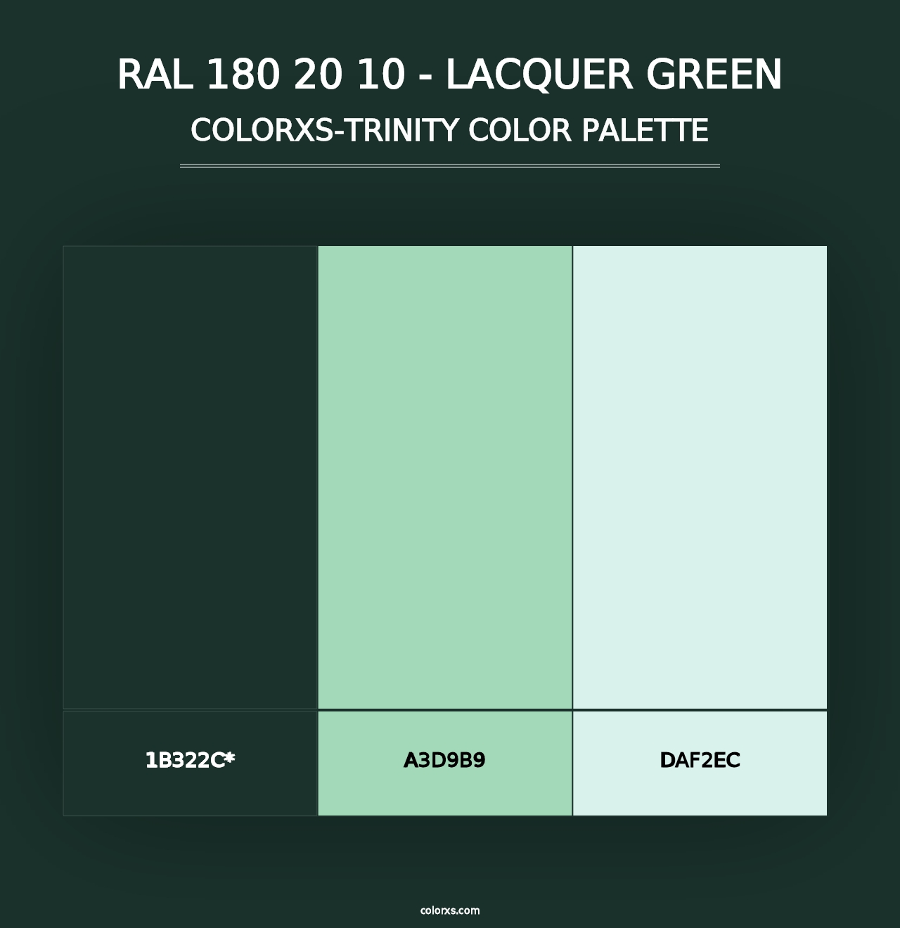 RAL 180 20 10 - Lacquer Green - Colorxs Trinity Palette