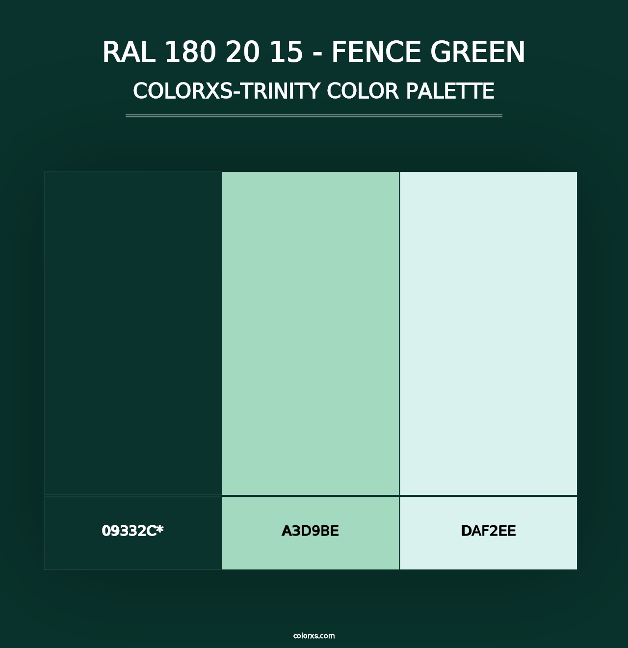 RAL 180 20 15 - Fence Green - Colorxs Trinity Palette