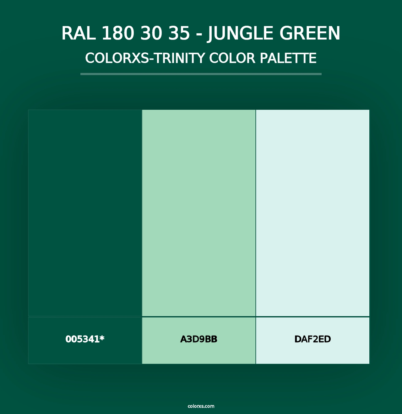 RAL 180 30 35 - Jungle Green - Colorxs Trinity Palette