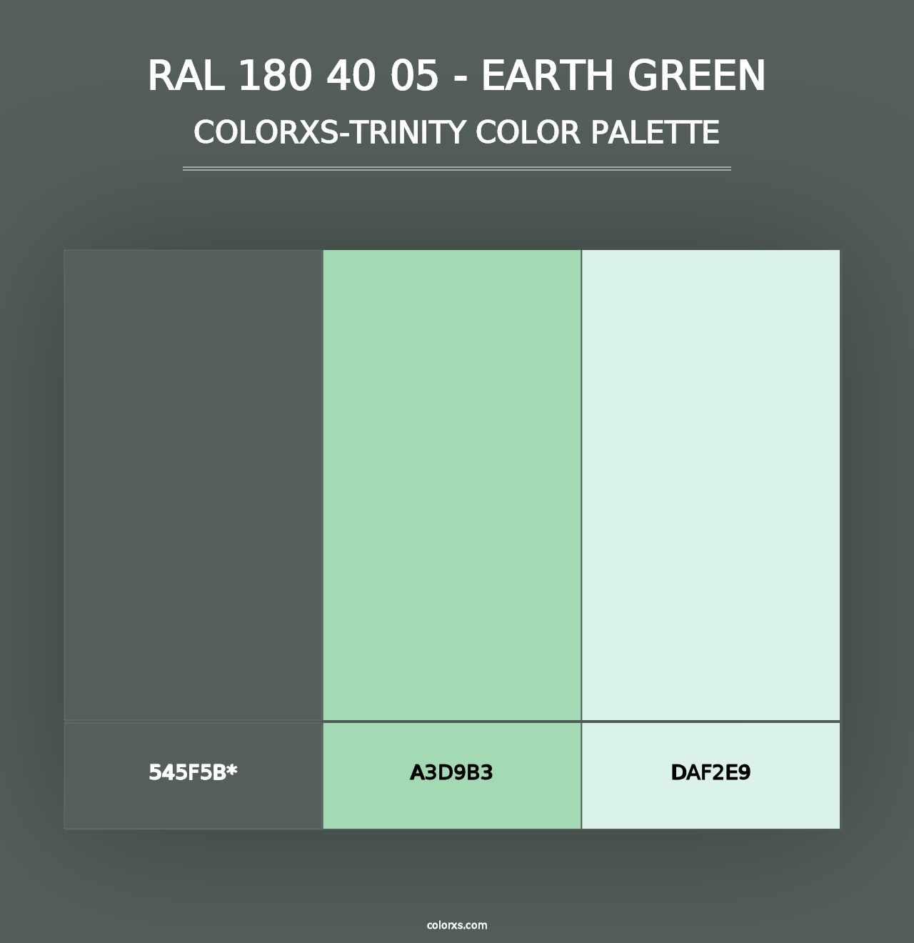 RAL 180 40 05 - Earth Green - Colorxs Trinity Palette