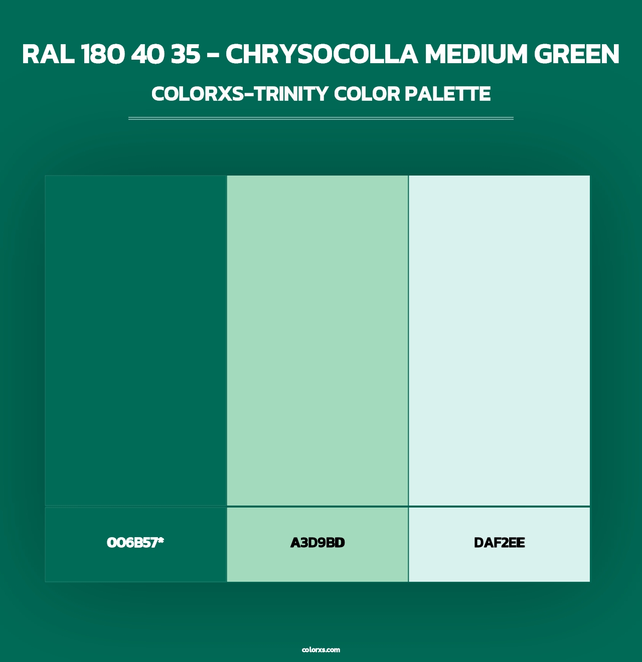 RAL 180 40 35 - Chrysocolla Medium Green - Colorxs Trinity Palette