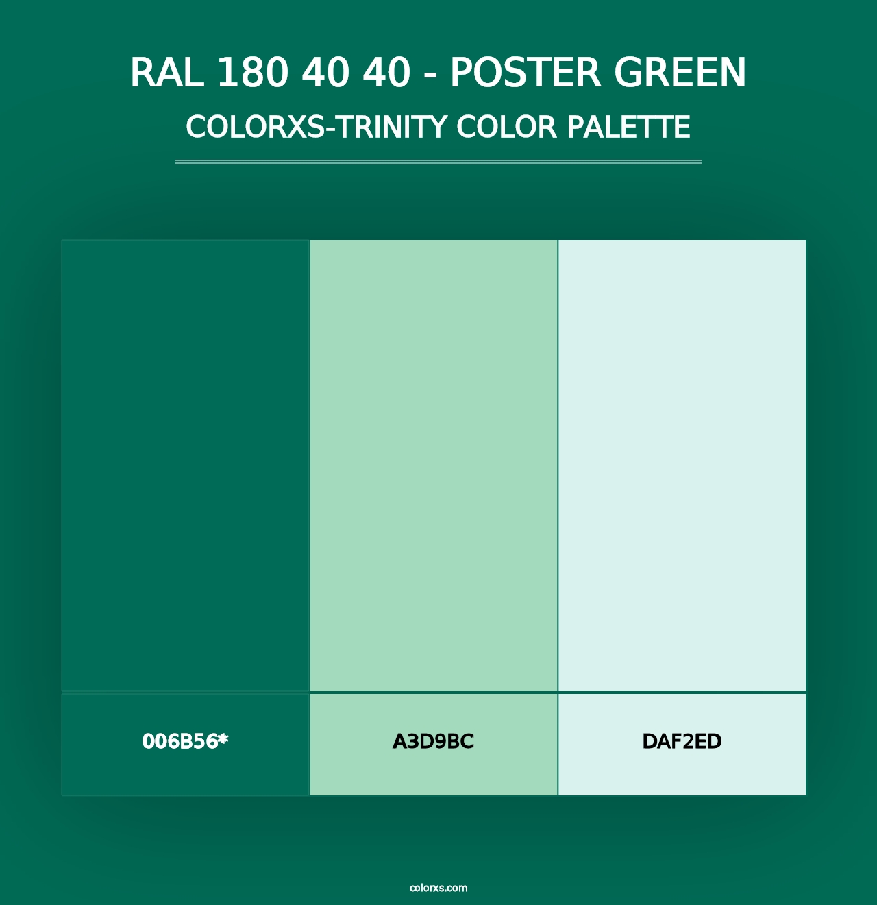 RAL 180 40 40 - Poster Green - Colorxs Trinity Palette