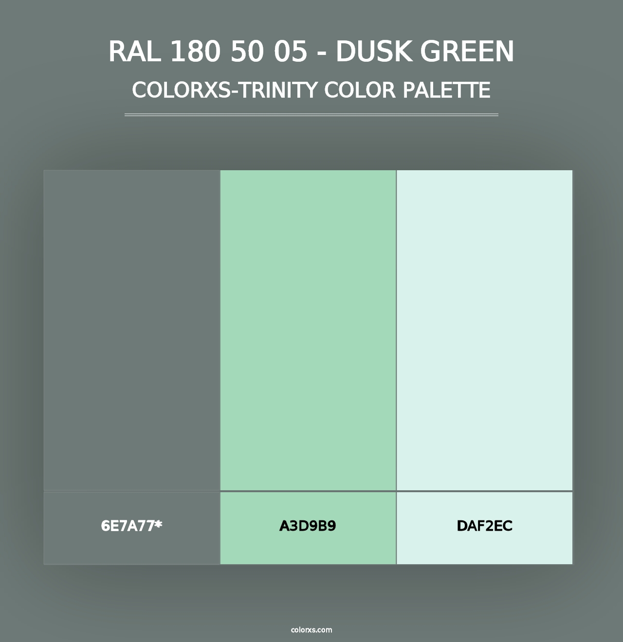 RAL 180 50 05 - Dusk Green - Colorxs Trinity Palette