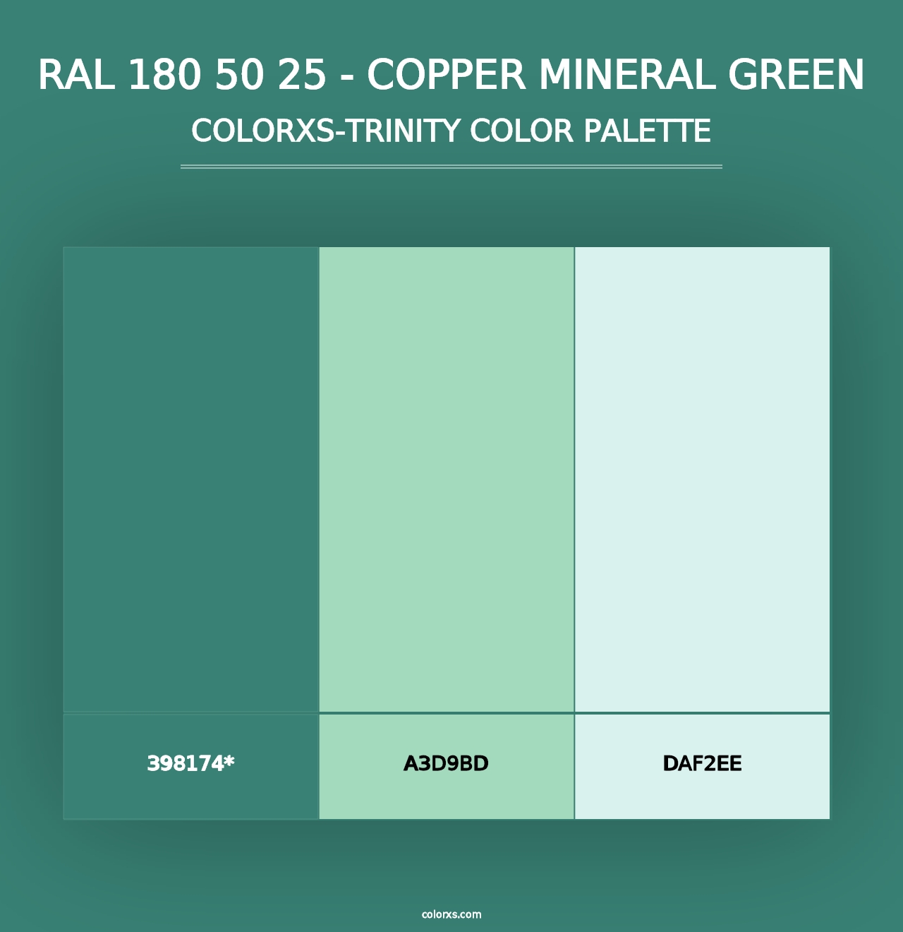 RAL 180 50 25 - Copper Mineral Green - Colorxs Trinity Palette