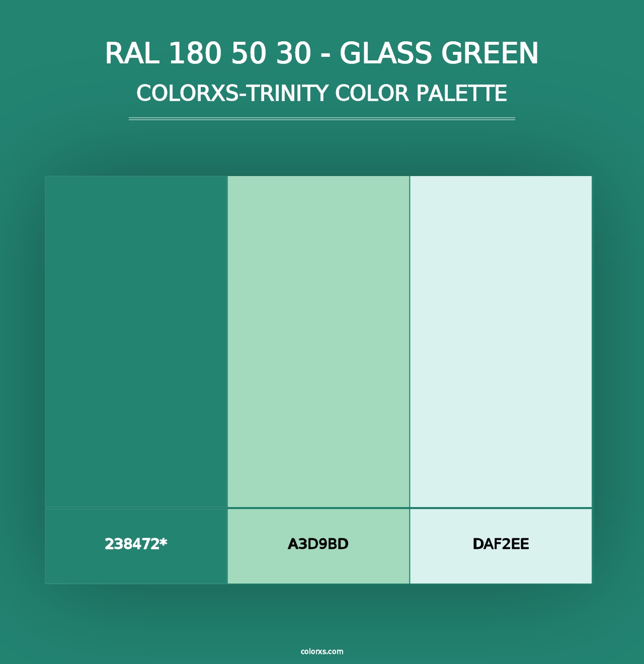 RAL 180 50 30 - Glass Green - Colorxs Trinity Palette