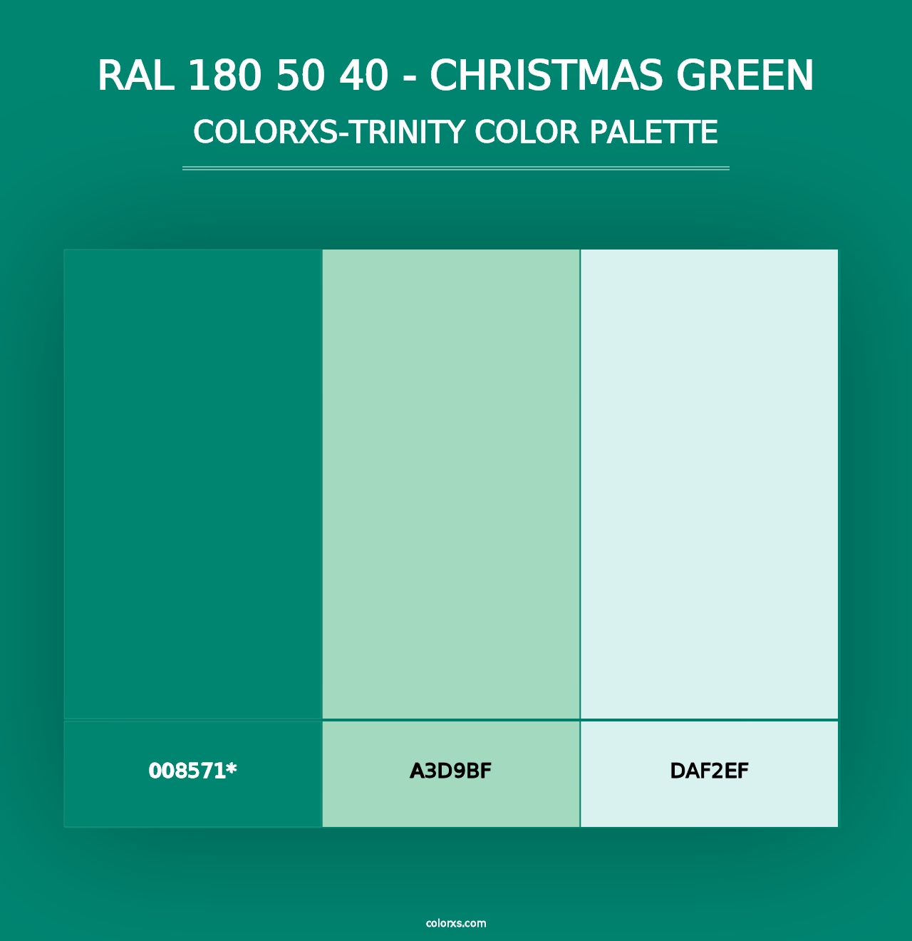 RAL 180 50 40 - Christmas Green - Colorxs Trinity Palette