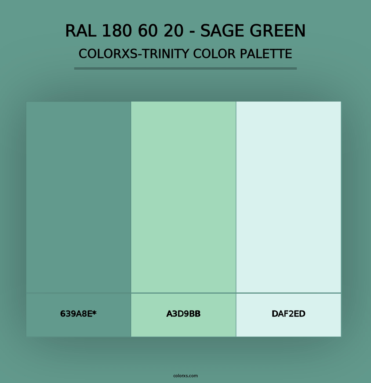 RAL 180 60 20 - Sage Green - Colorxs Trinity Palette