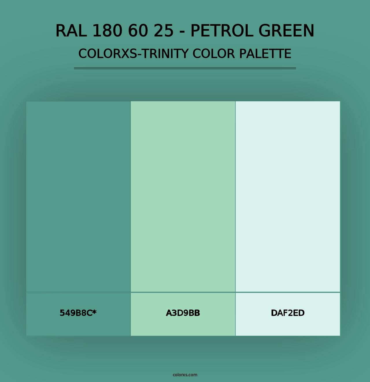 RAL 180 60 25 - Petrol Green - Colorxs Trinity Palette