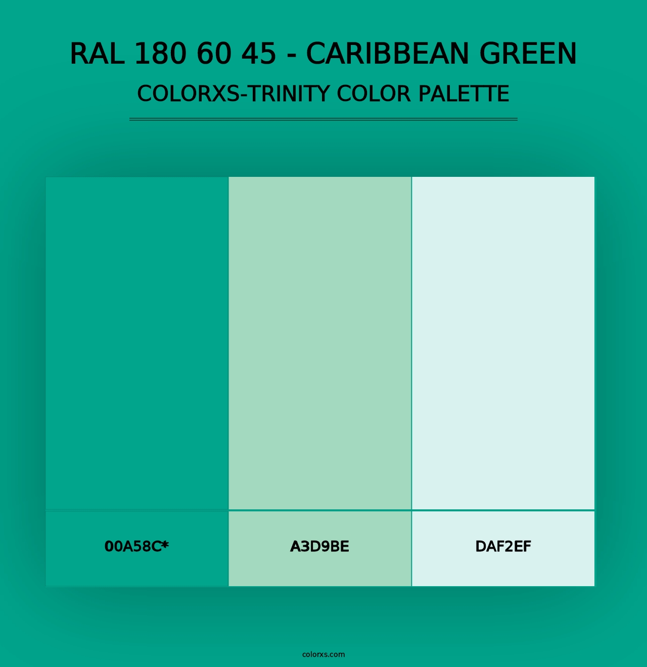 RAL 180 60 45 - Caribbean Green - Colorxs Trinity Palette