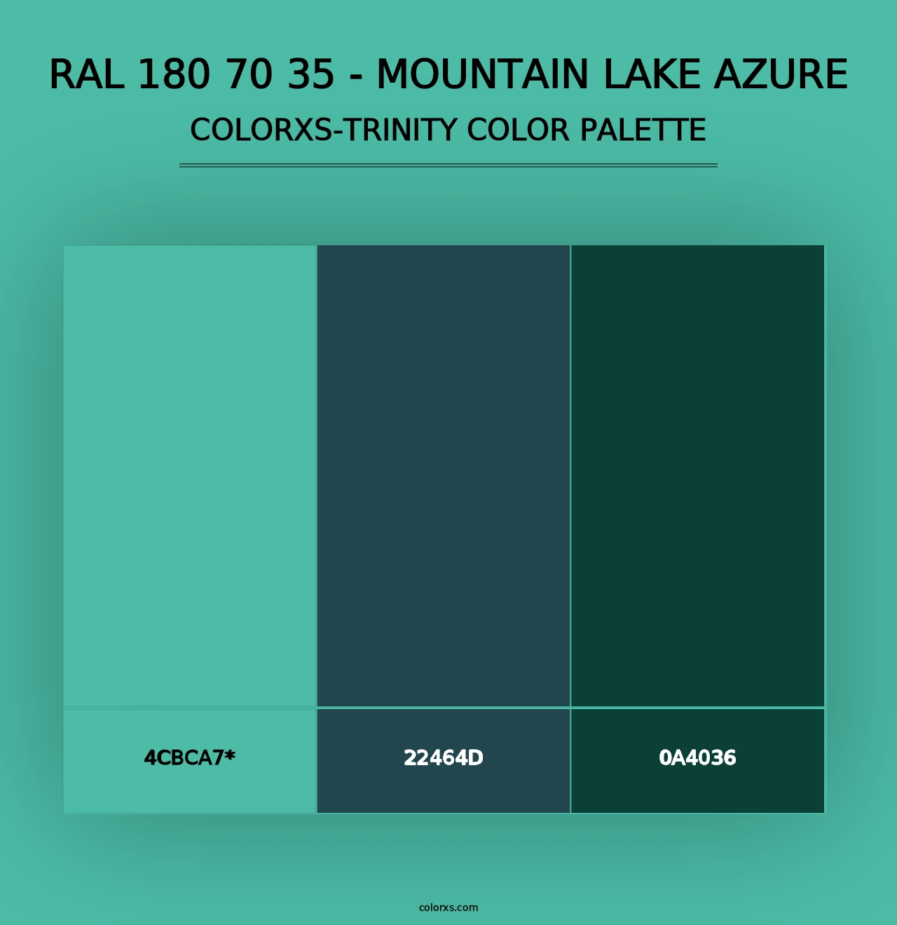 RAL 180 70 35 - Mountain Lake Azure - Colorxs Trinity Palette