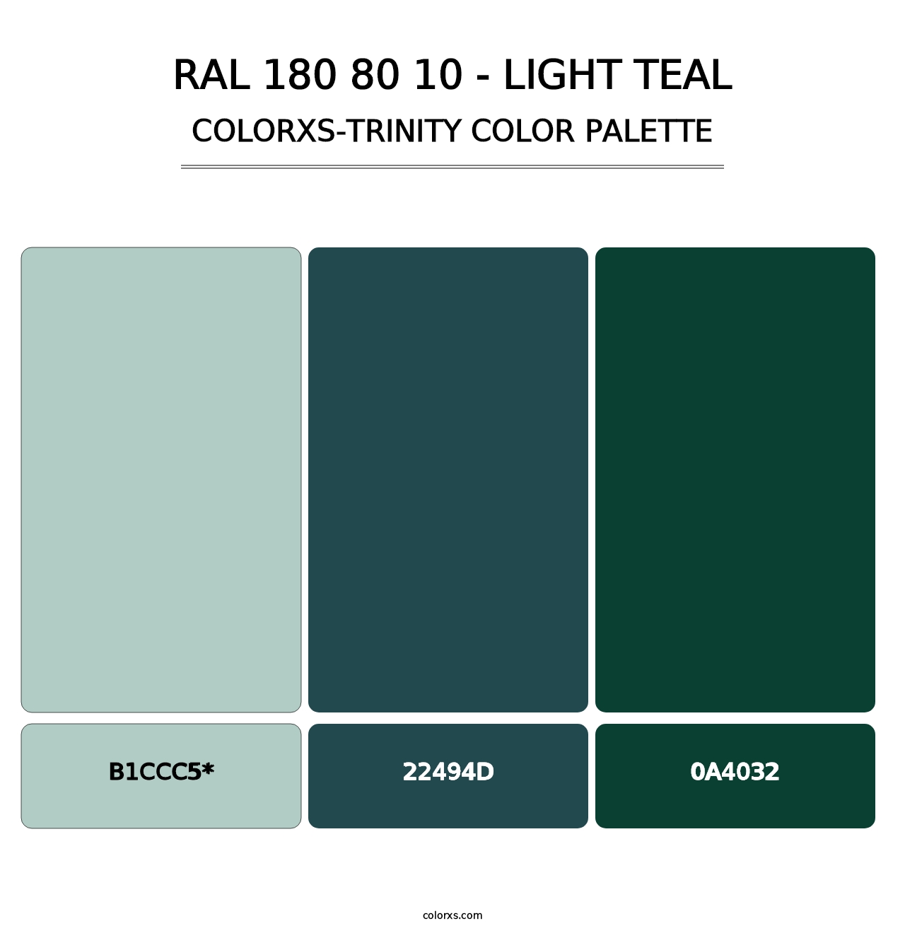 RAL 180 80 10 - Light Teal - Colorxs Trinity Palette